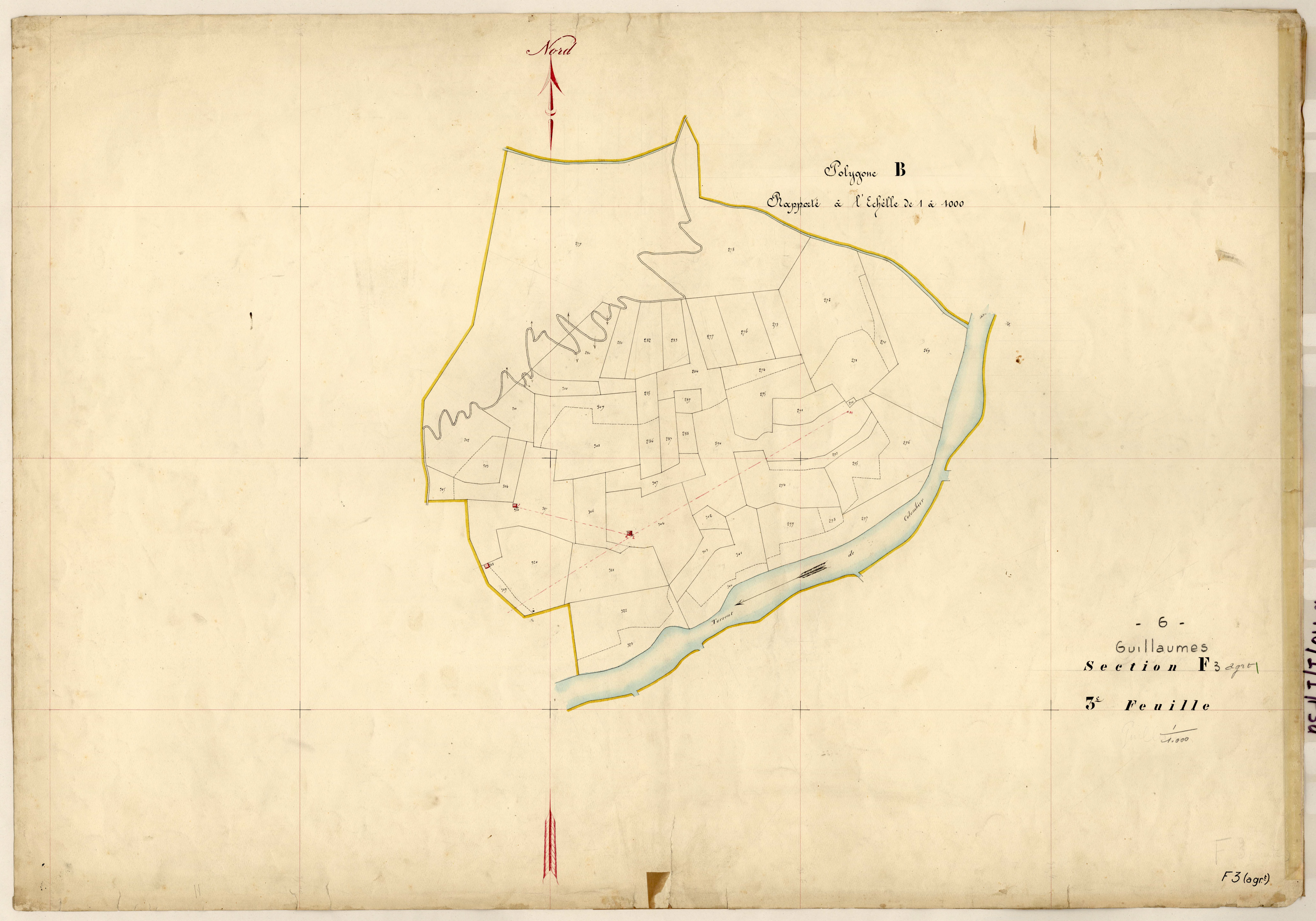 La Ribiera (développement). - Plan de section, F3(d)