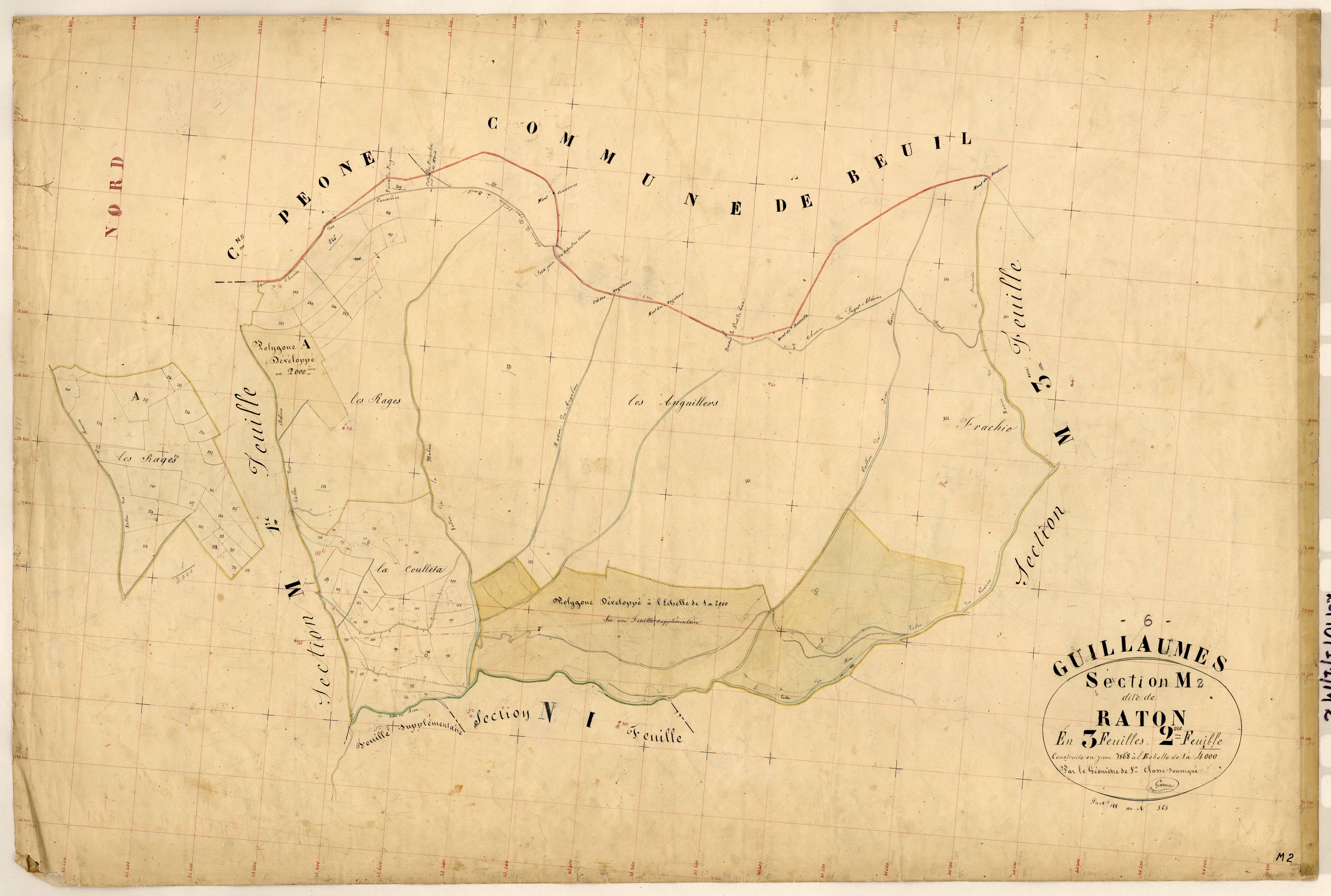 Raton. - Plan de section, M2