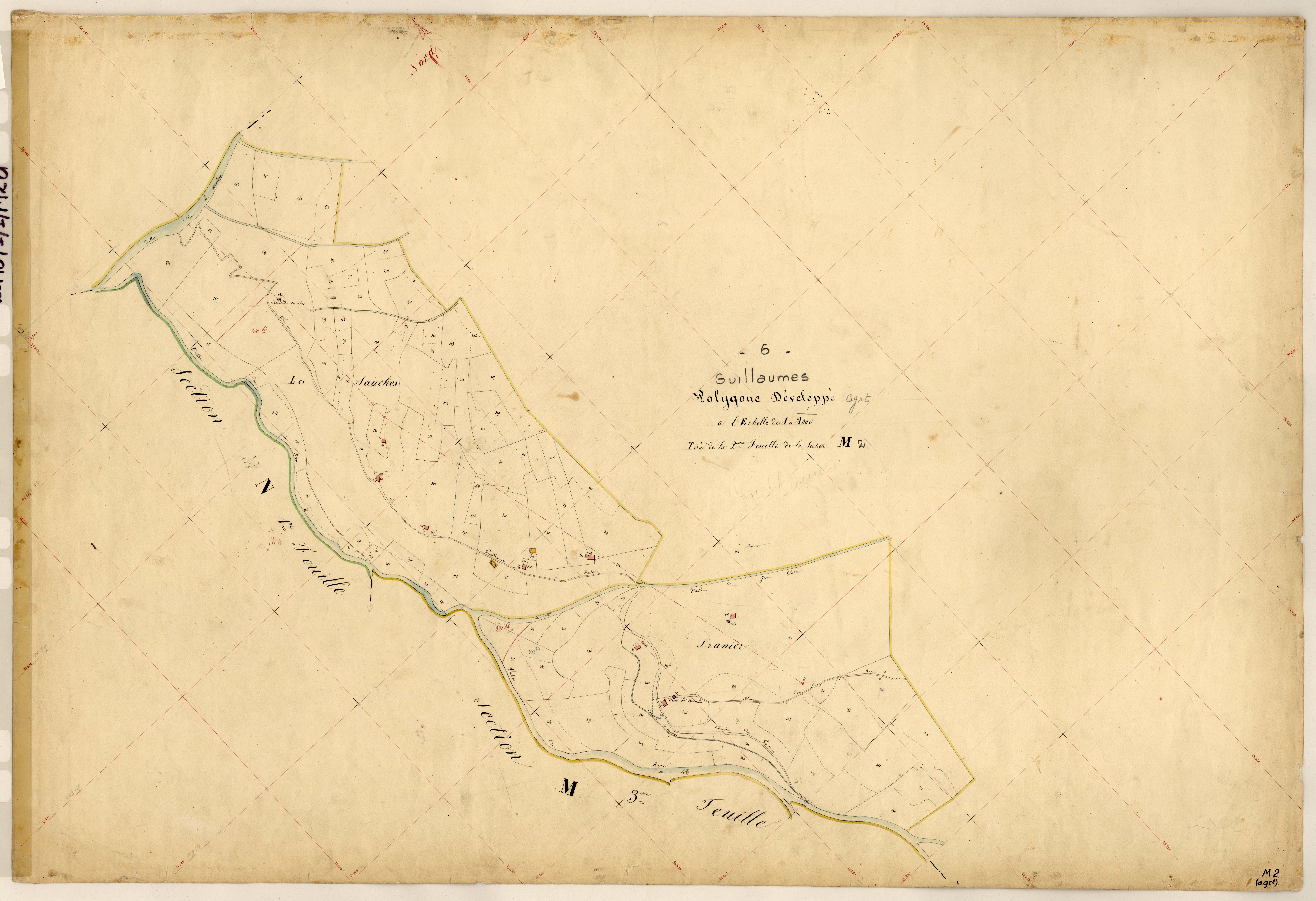 Raton (développement). - Plan de section, M2(d)