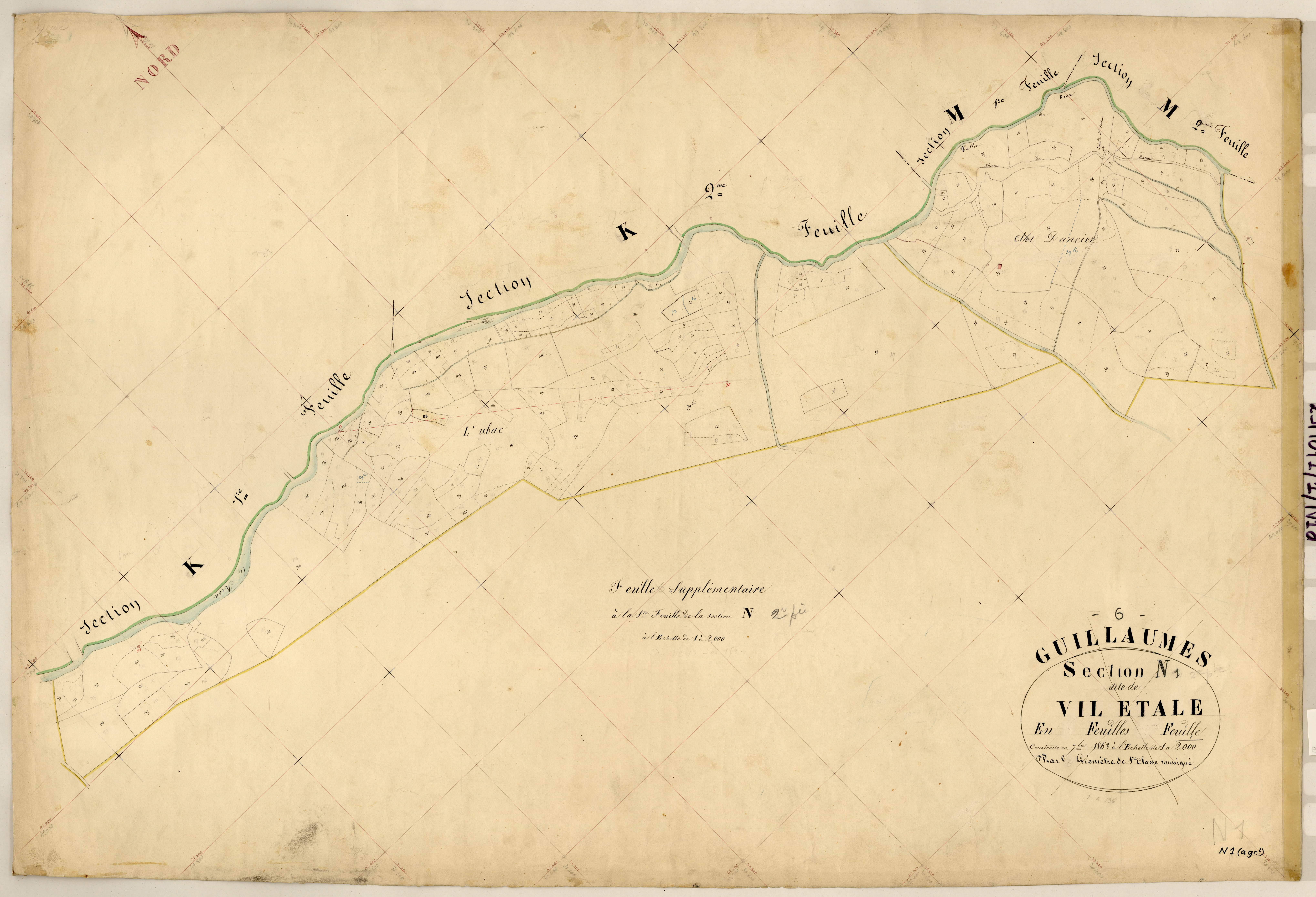 Villetalle (développement). - Plan de section, N1(d)