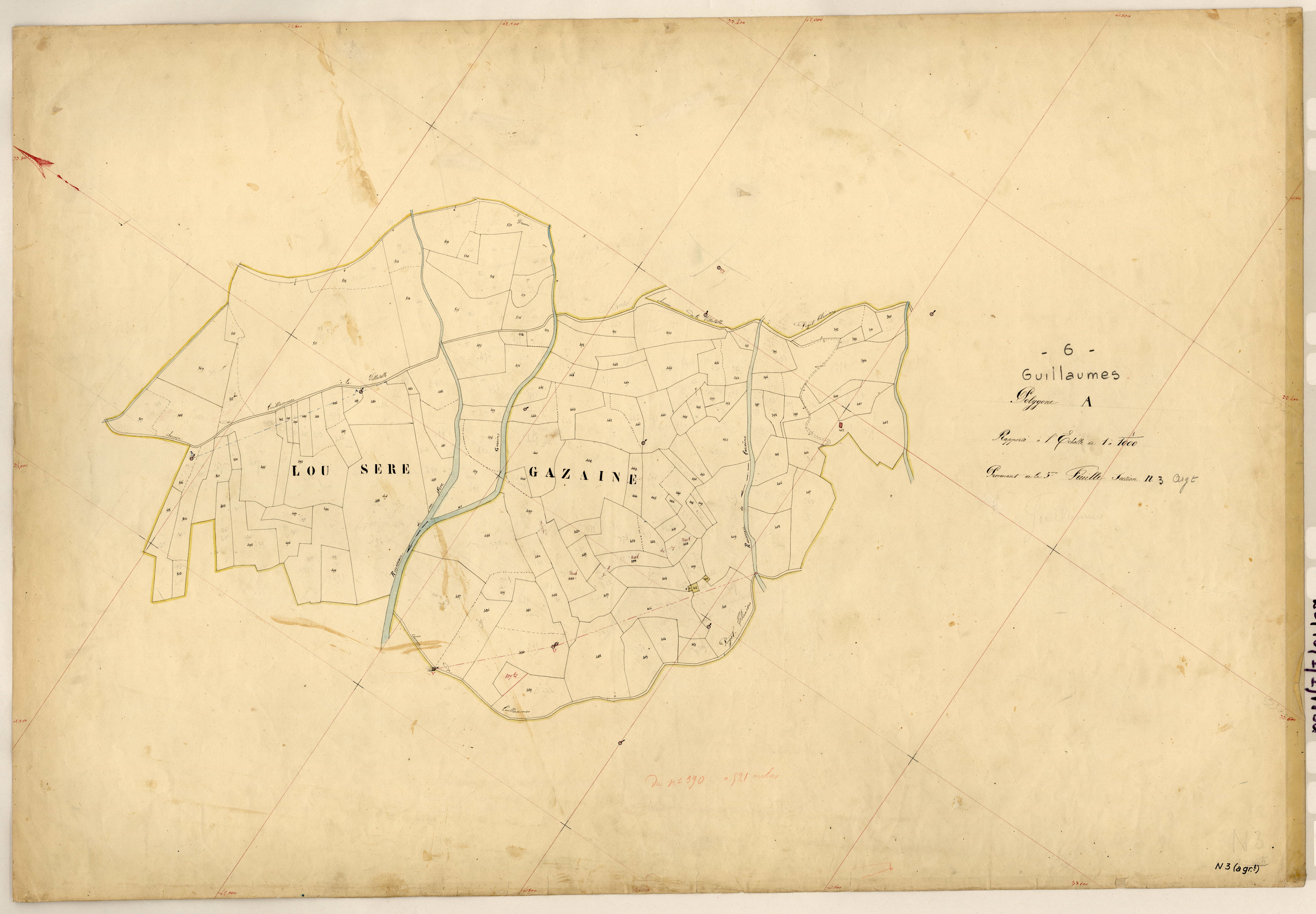 Villetalle (développement). - Plan de section, N3(d)