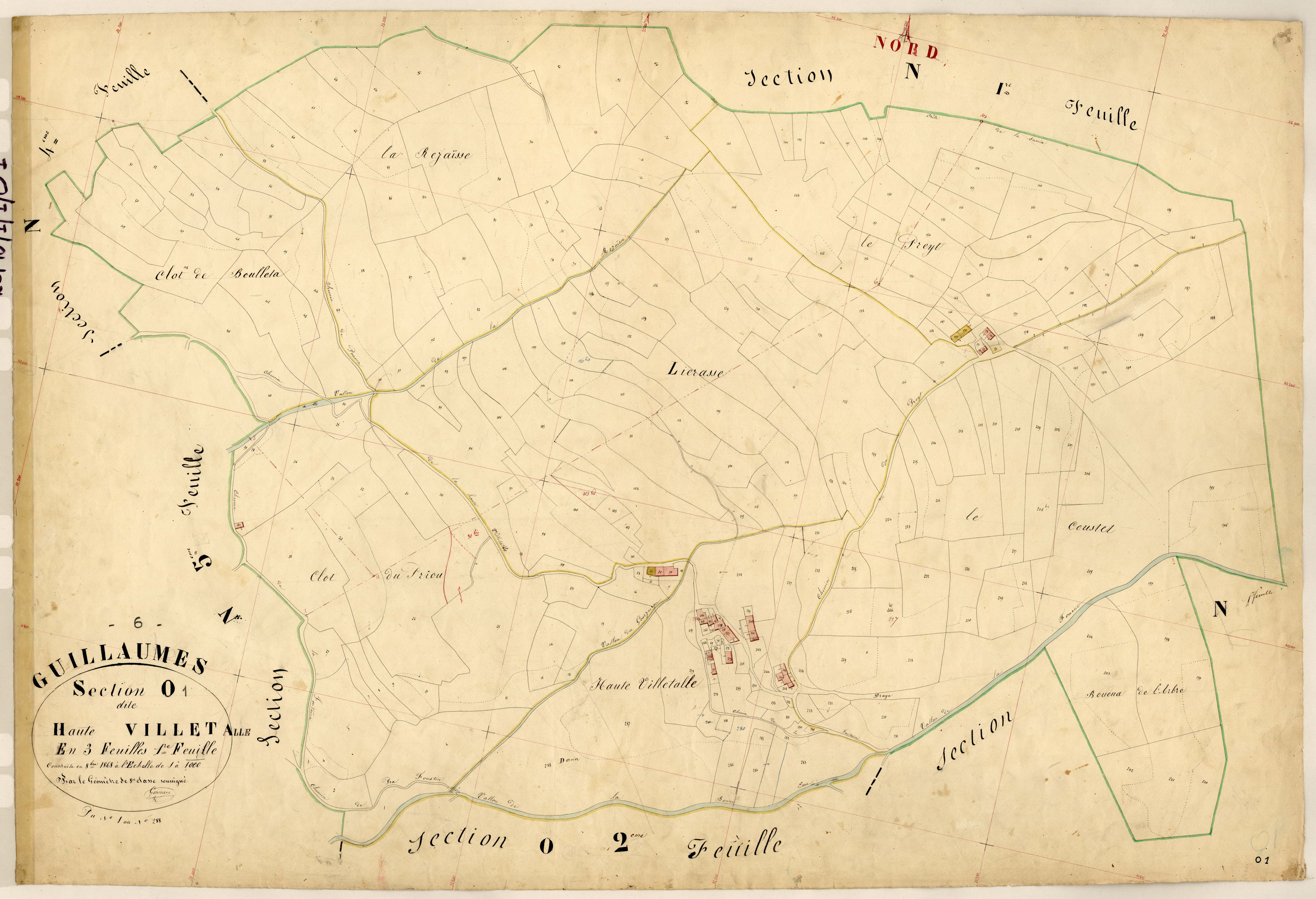 Haute Villetalle. - Plan de section, O1