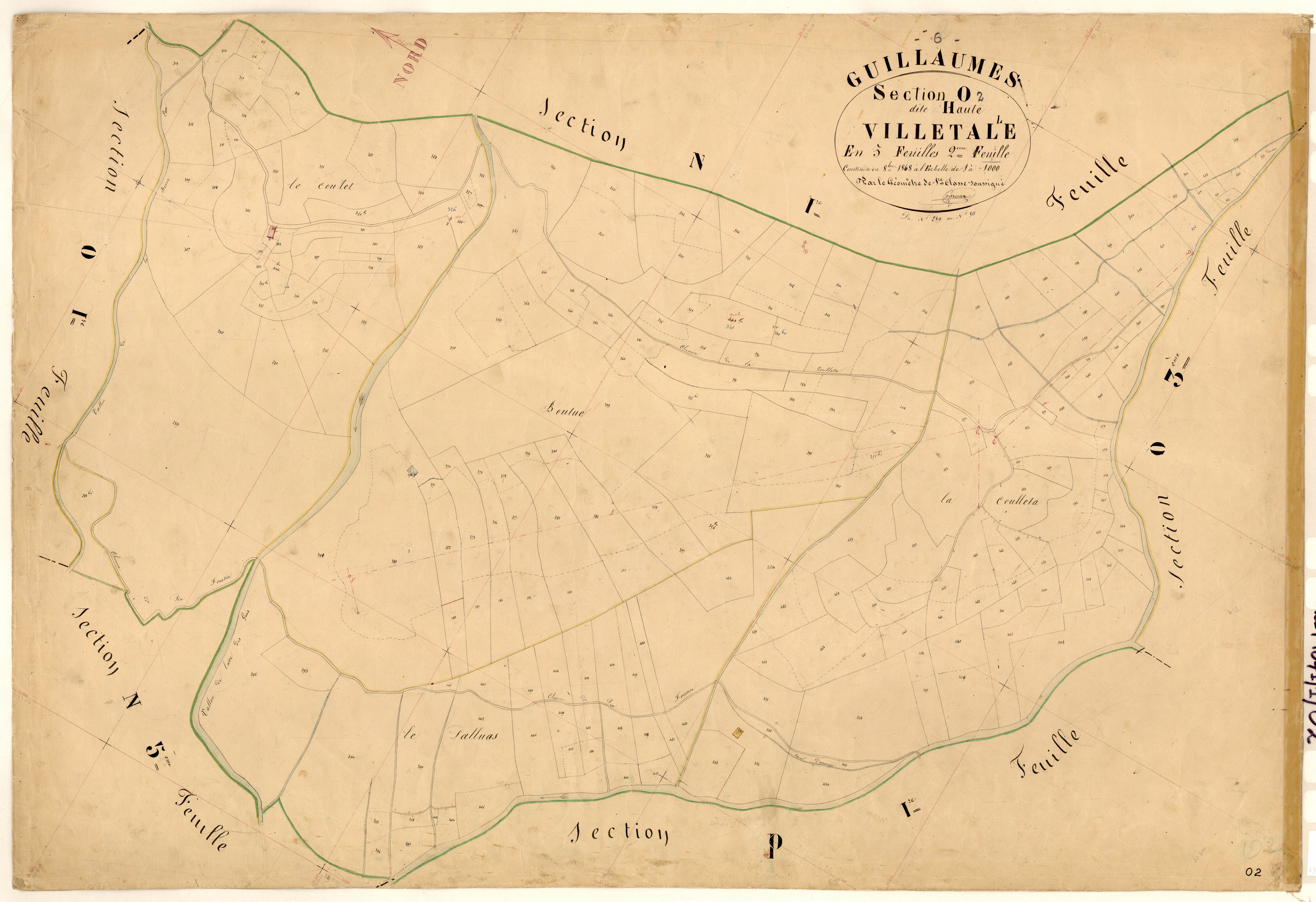 Haute Villetalle. - Plan de section, O2