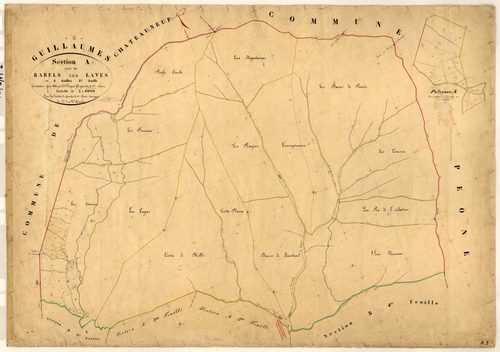 Barels les Laves. - Plan de section, A1