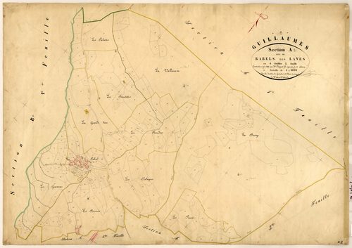 Barels les Laves. - Plan de section, A2