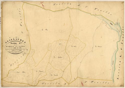 Barels les Laves. - Plan de section, A3