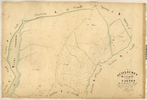 Vignes. - Plan de section, I2