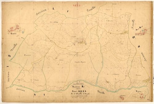 Saint Bres. - Plan de section, K1