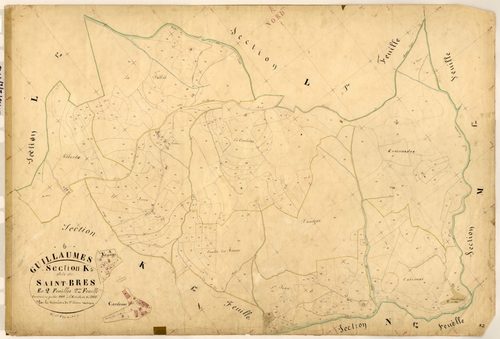 Saint Bres. - Plan de section, K2