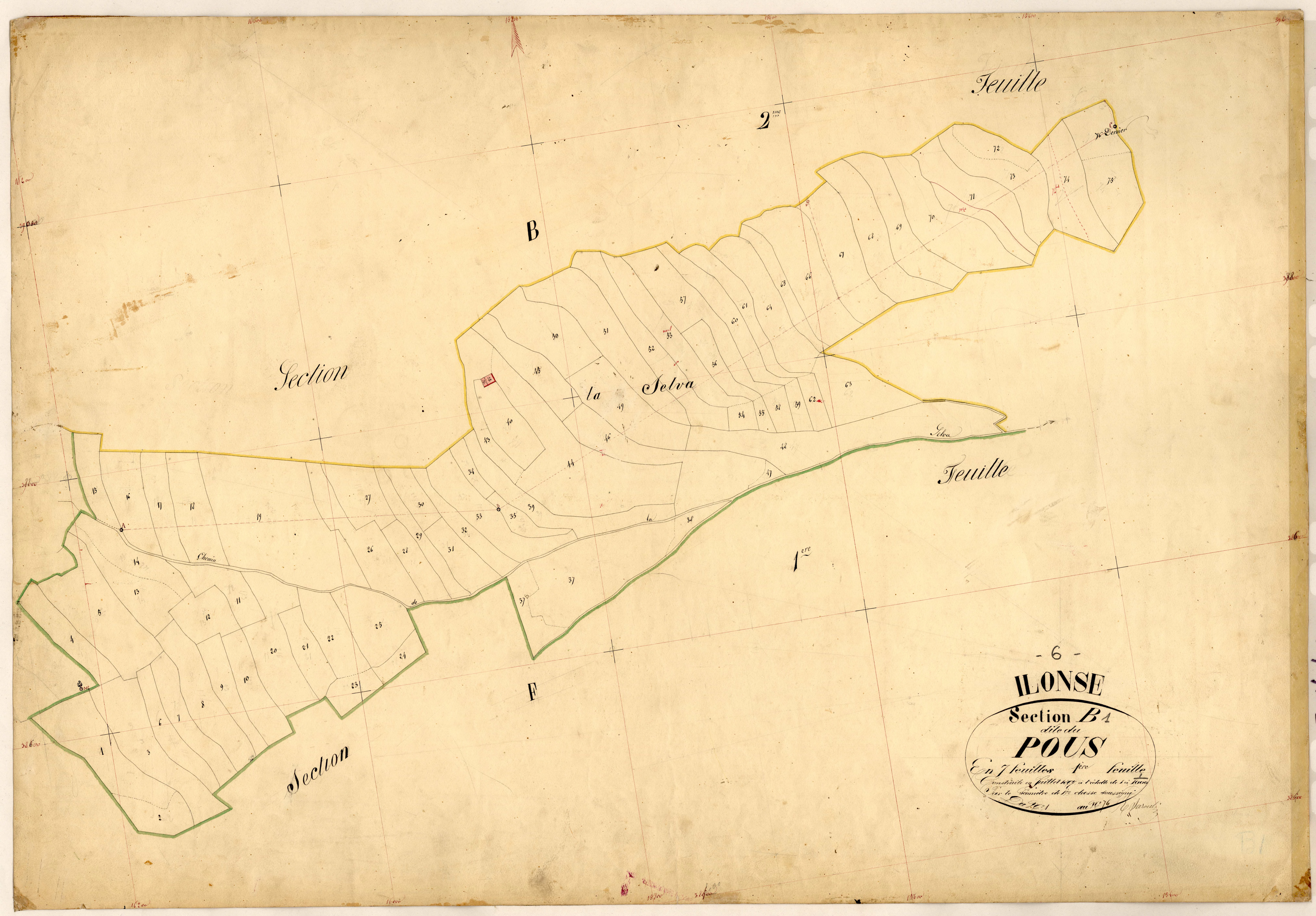Le Pous. - Plan de section, B1