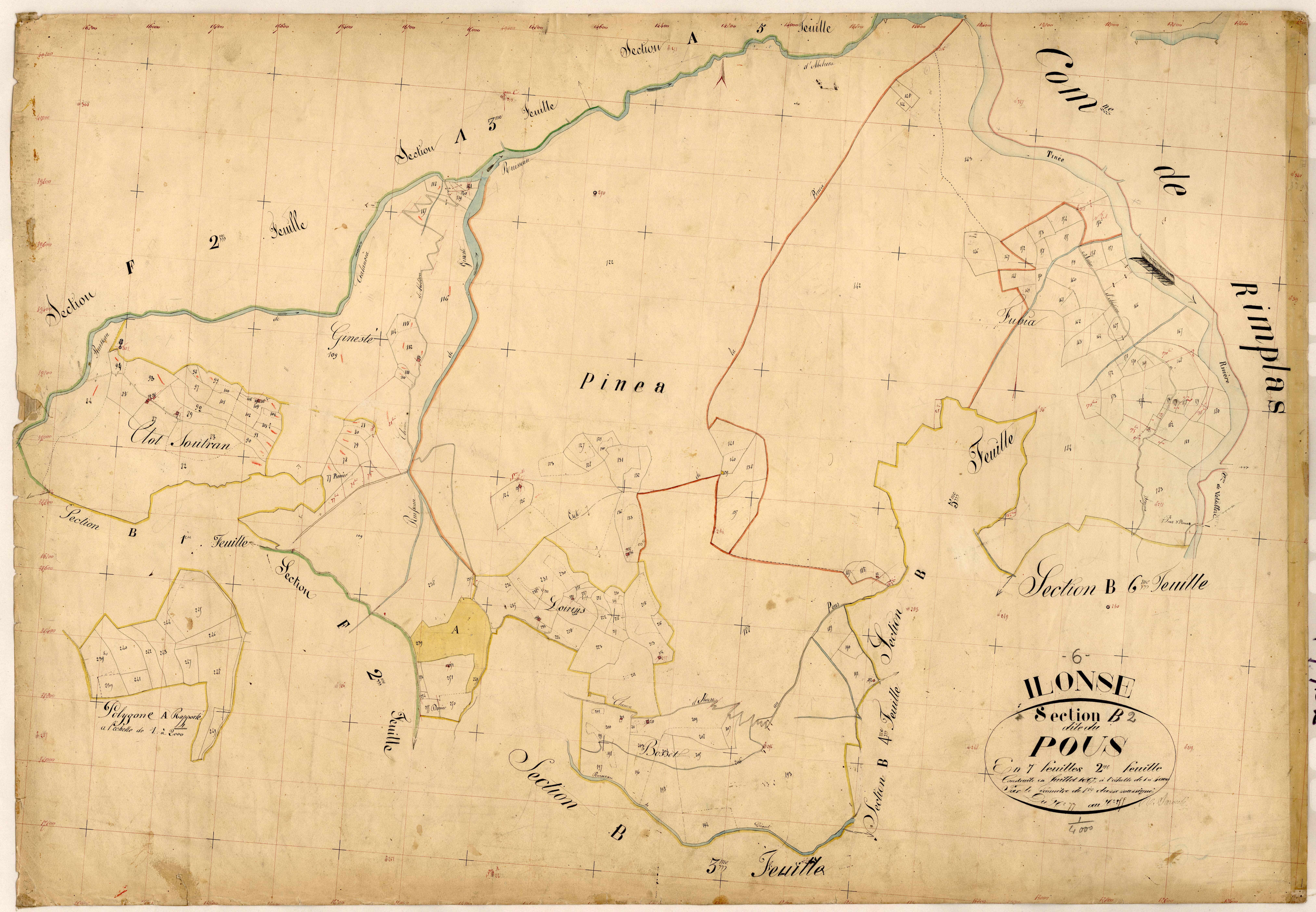 Le Pous. - Plan de section, B2