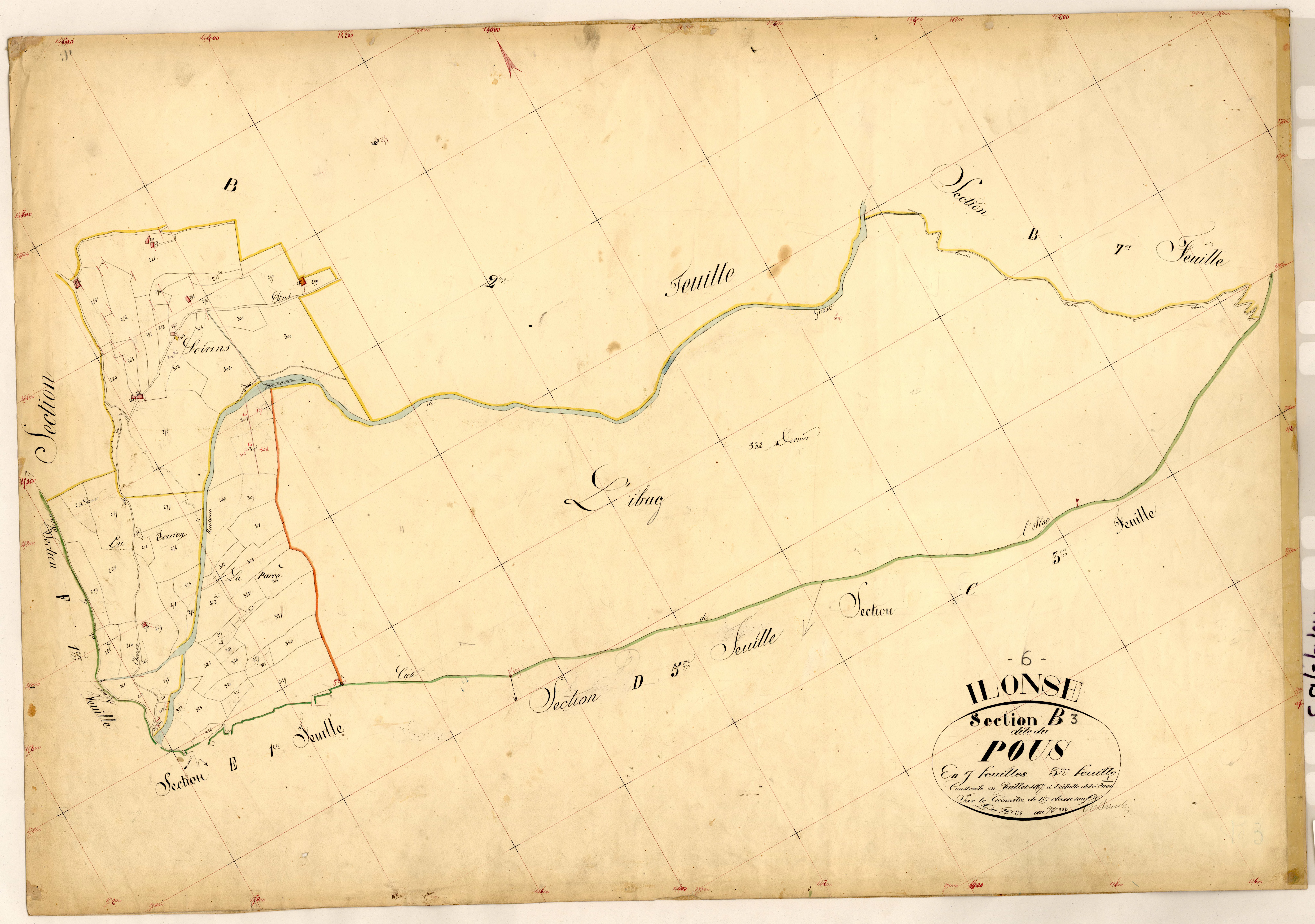 Le Pous. - Plan de section, B3