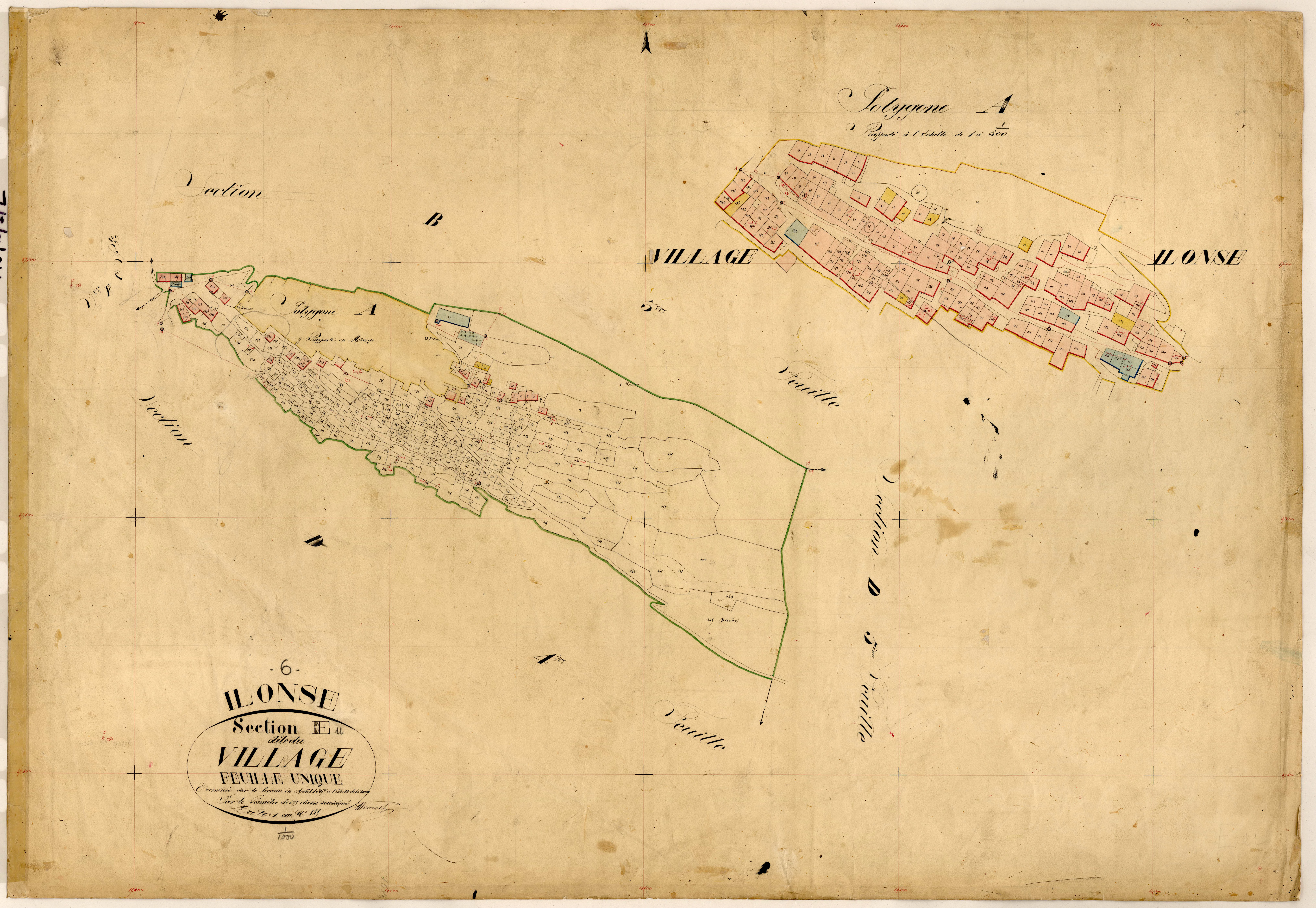 Le Village. - Plan de section, E