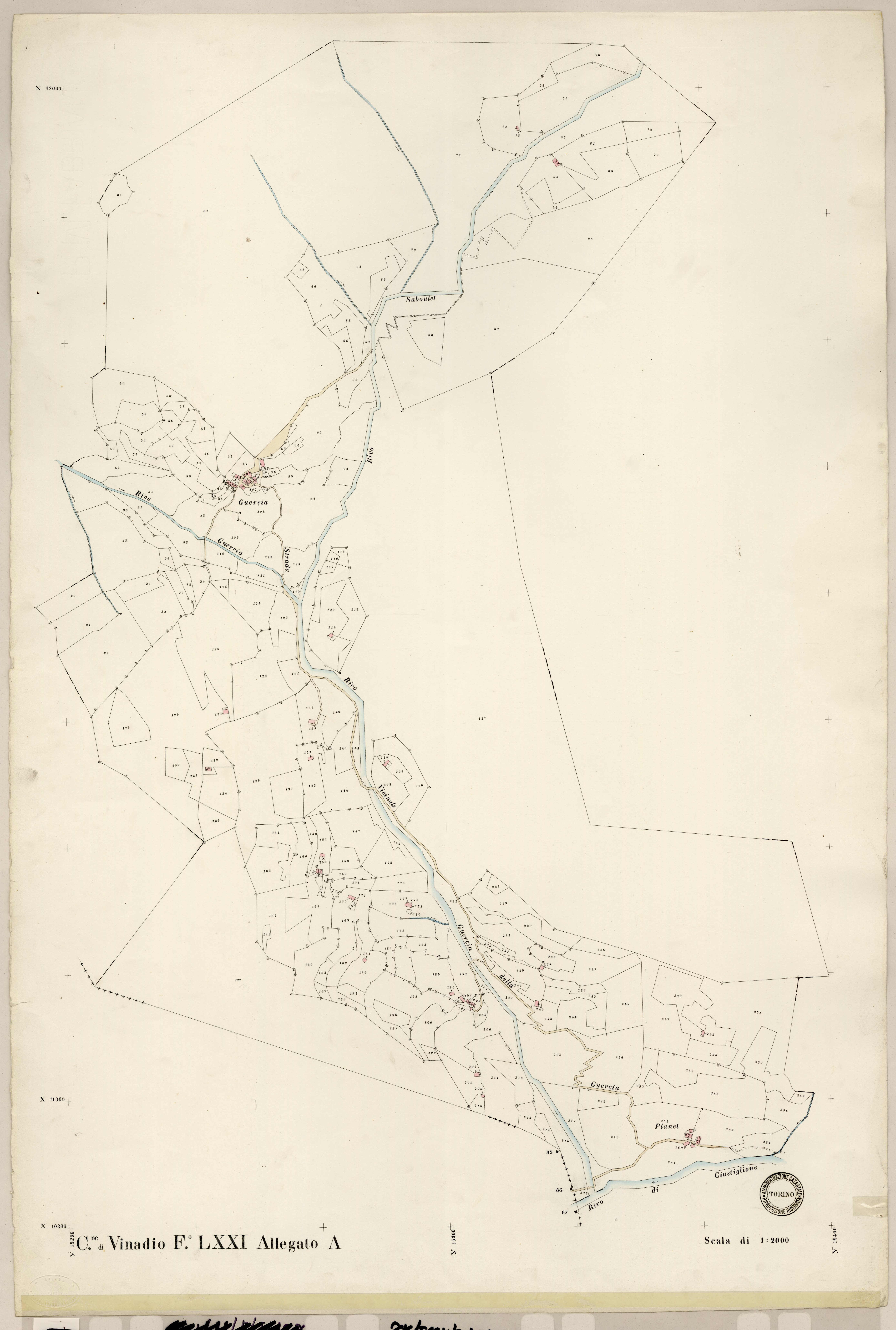 (développement). - Plan de section, LXXI(d)