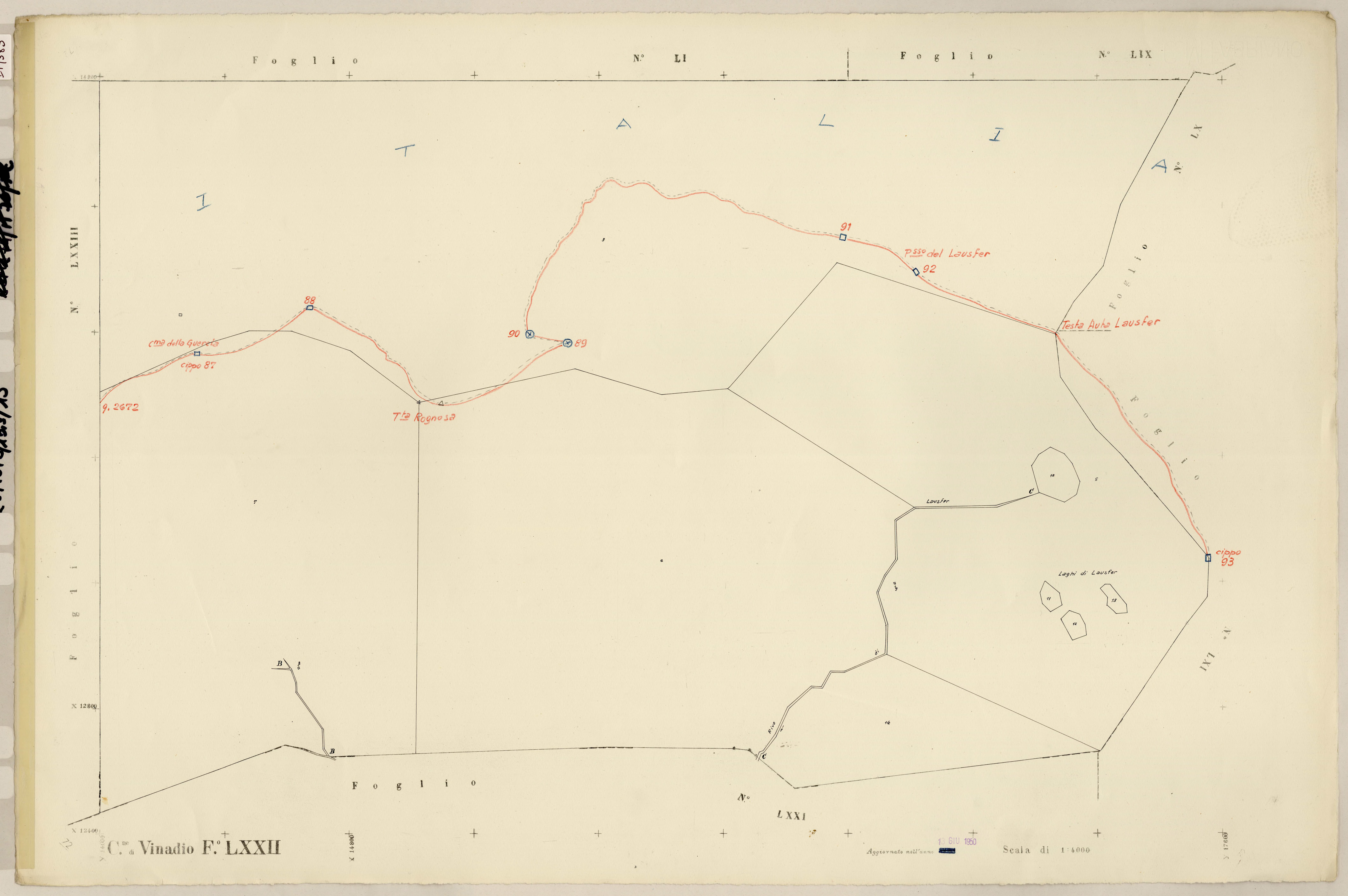 Plan de section, LXXII