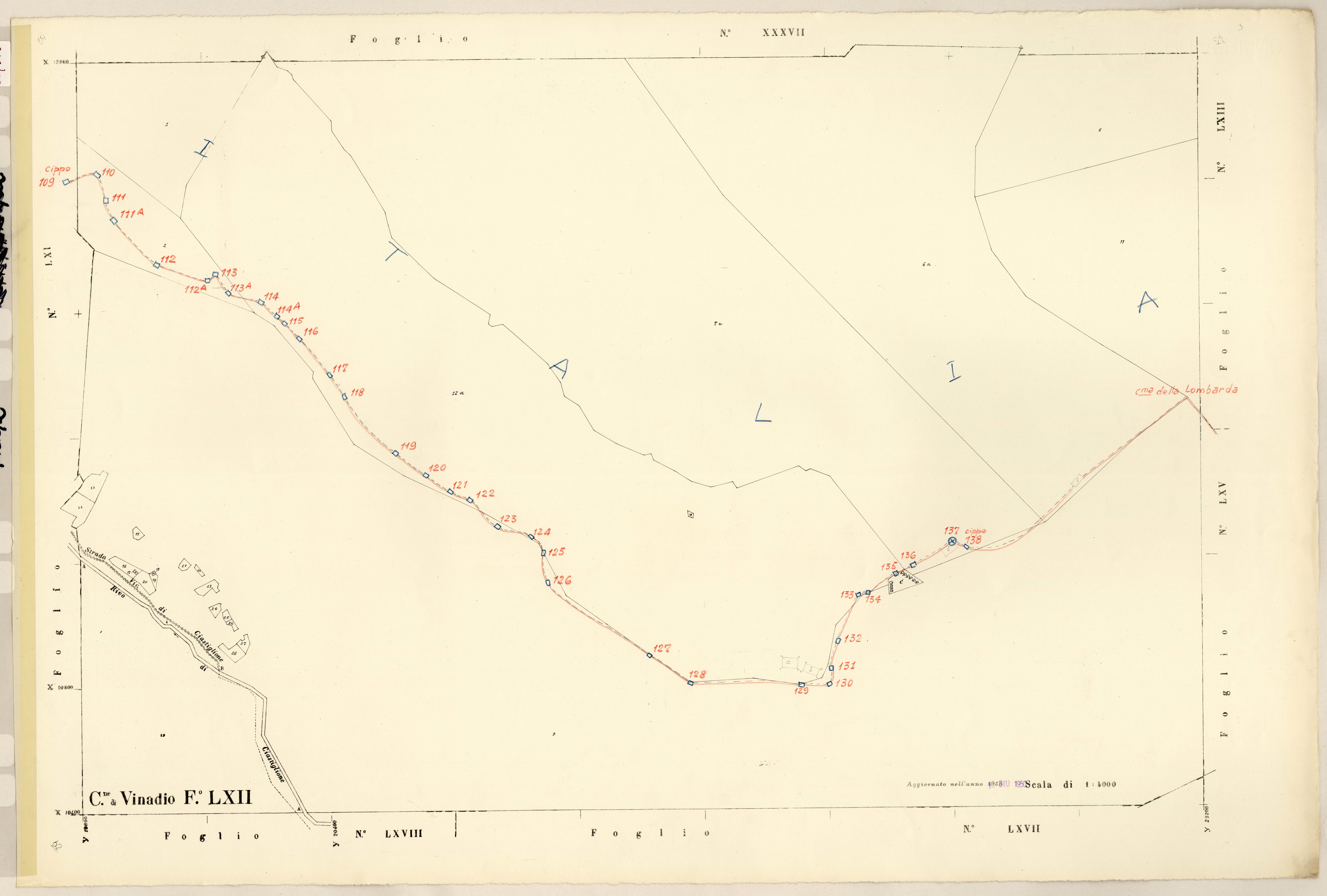 Plan de section, LXII