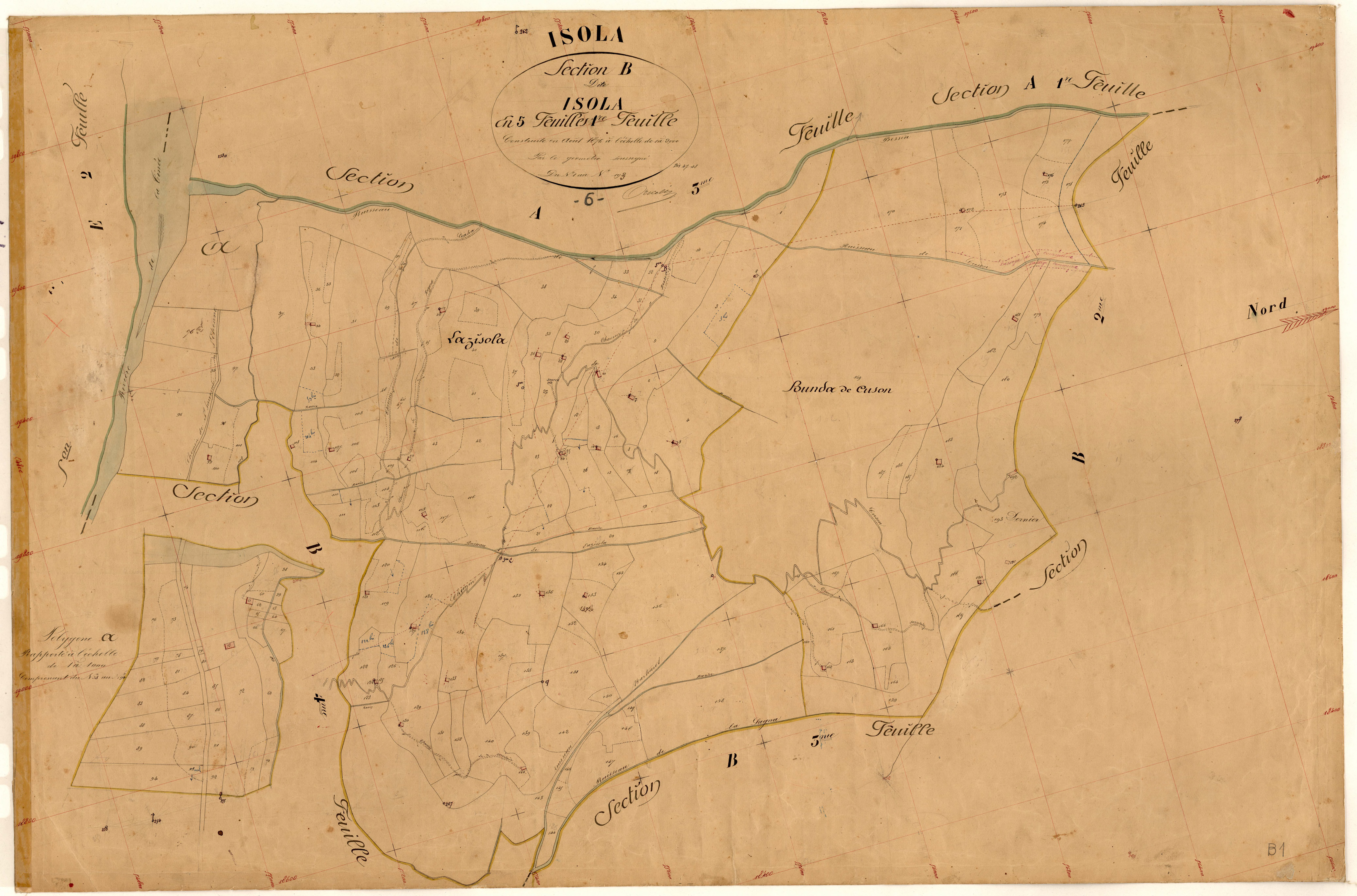 Isola. - Plan de section, B1