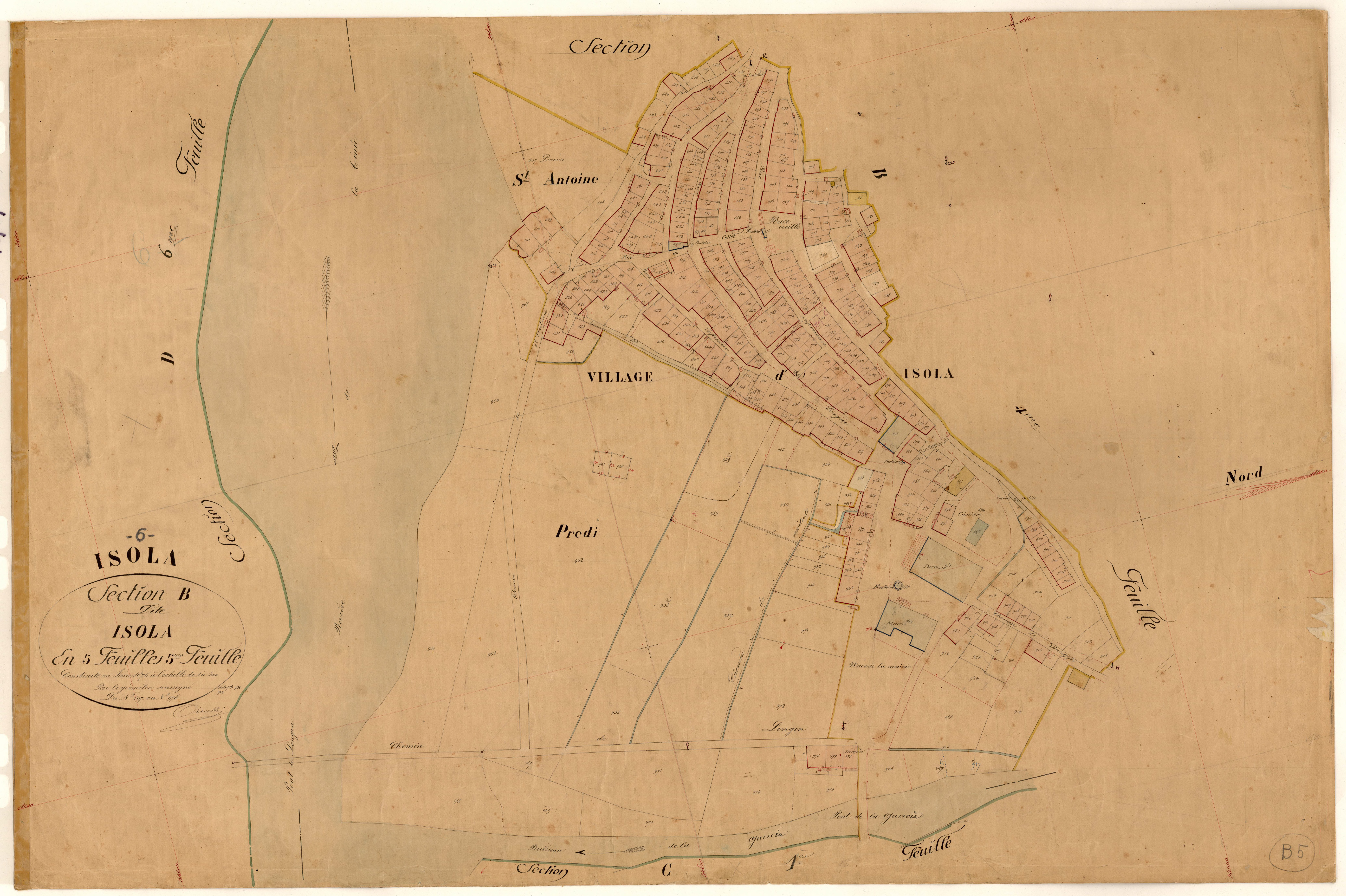 Isola. - Plan de section, B5
