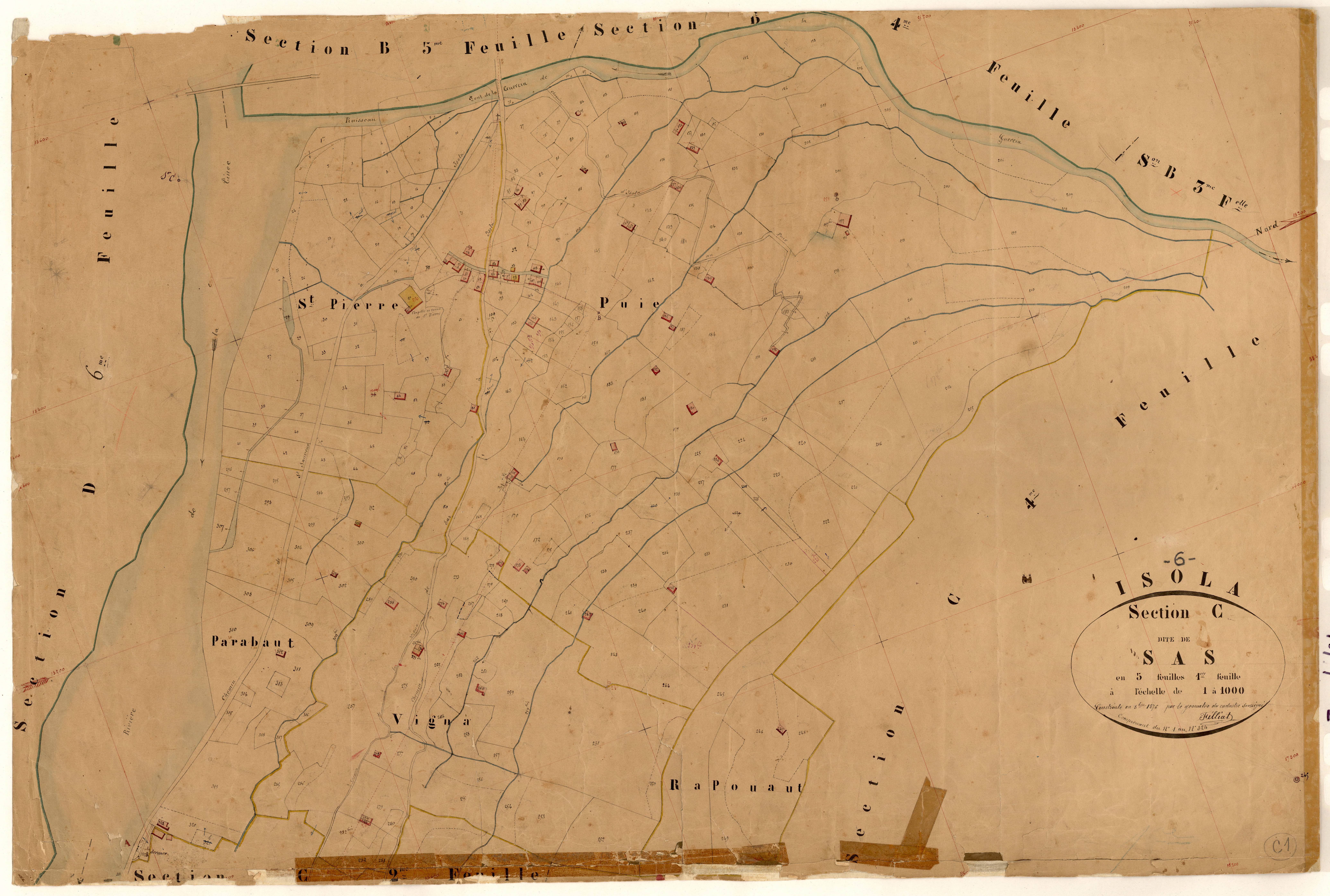Sas. - Plan de section, C1