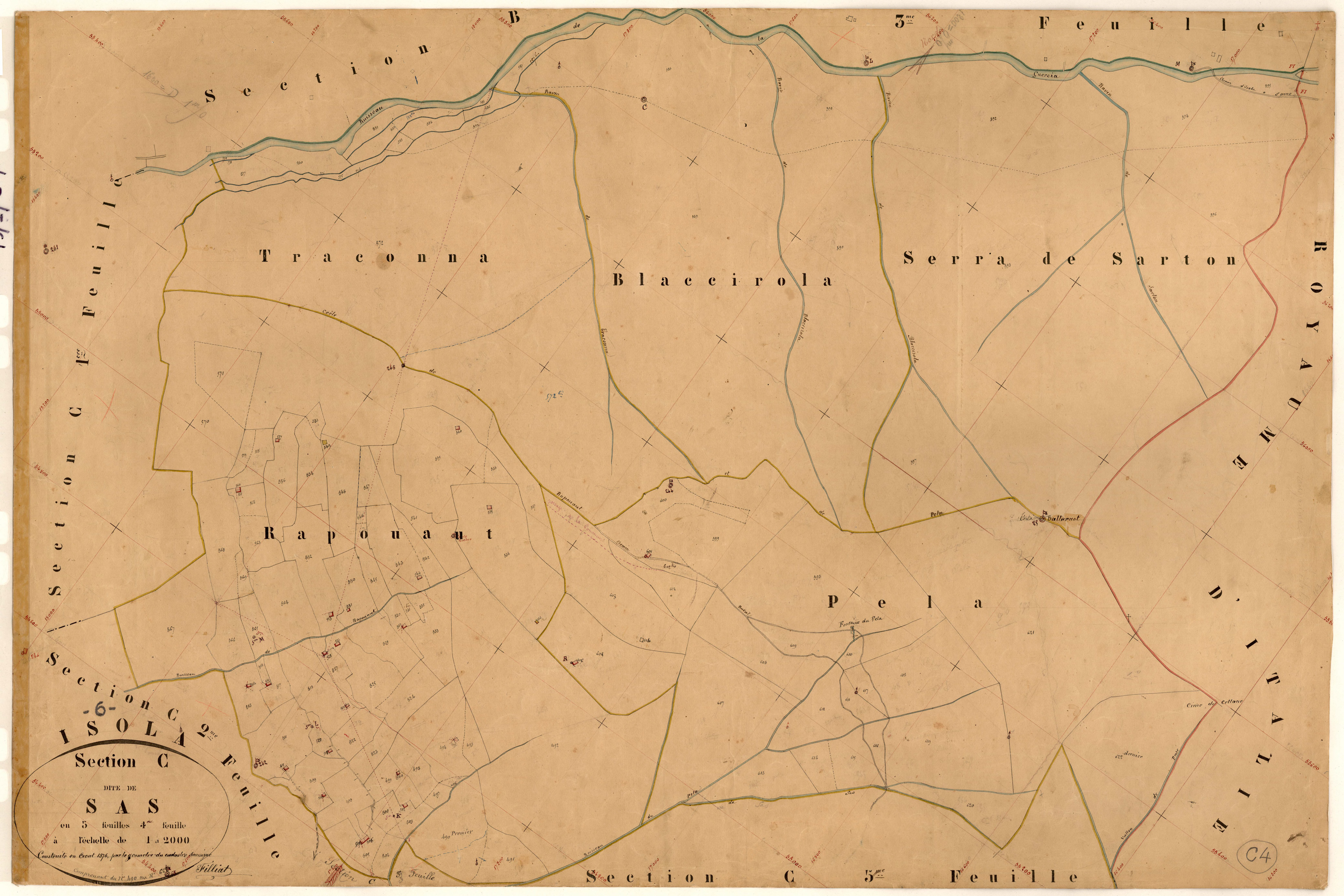 Sas. - Plan de section, C4
