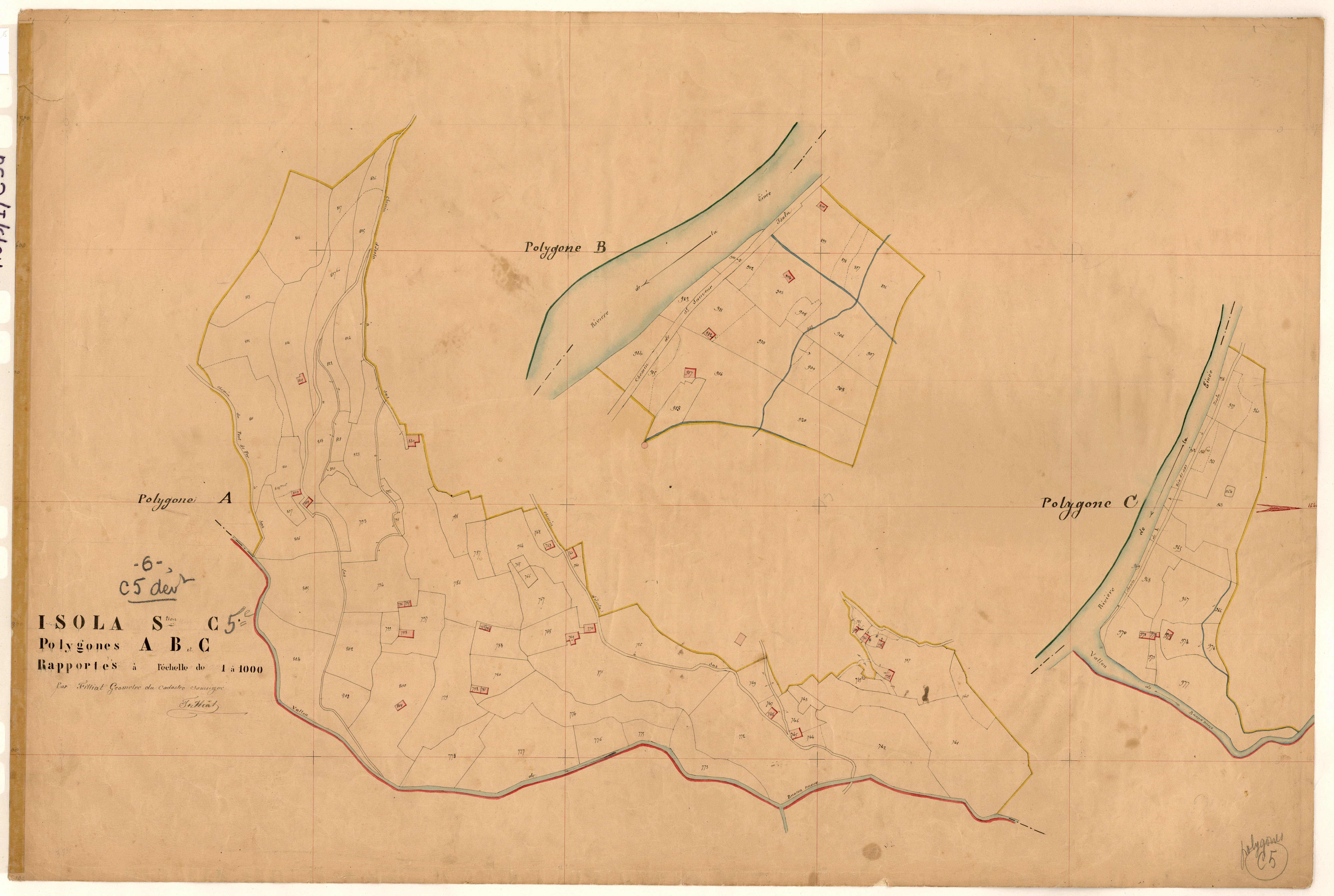 Sas (développement). - Plan de section, C5(d)