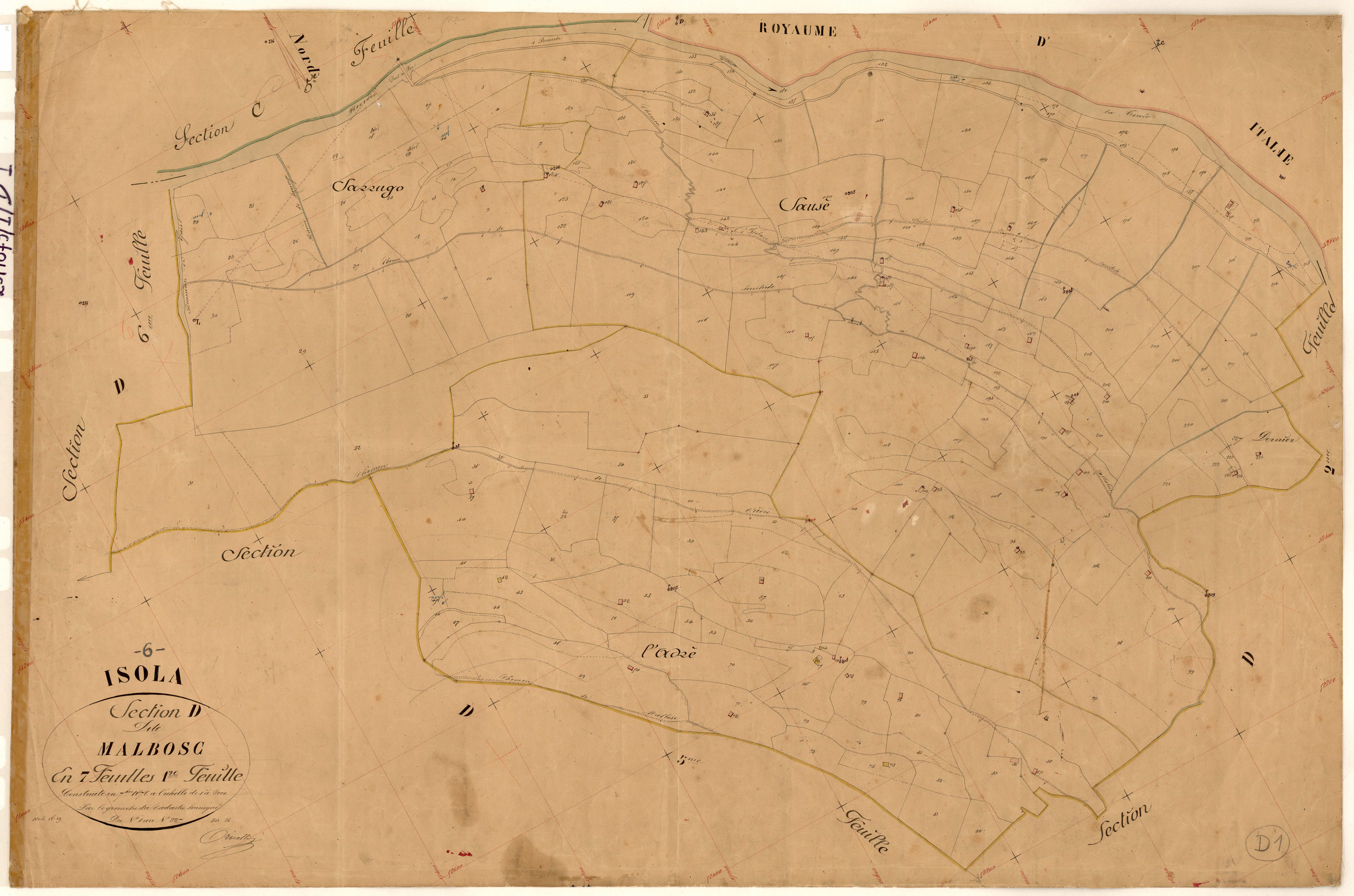 Malbosc. - Plan de section, D1