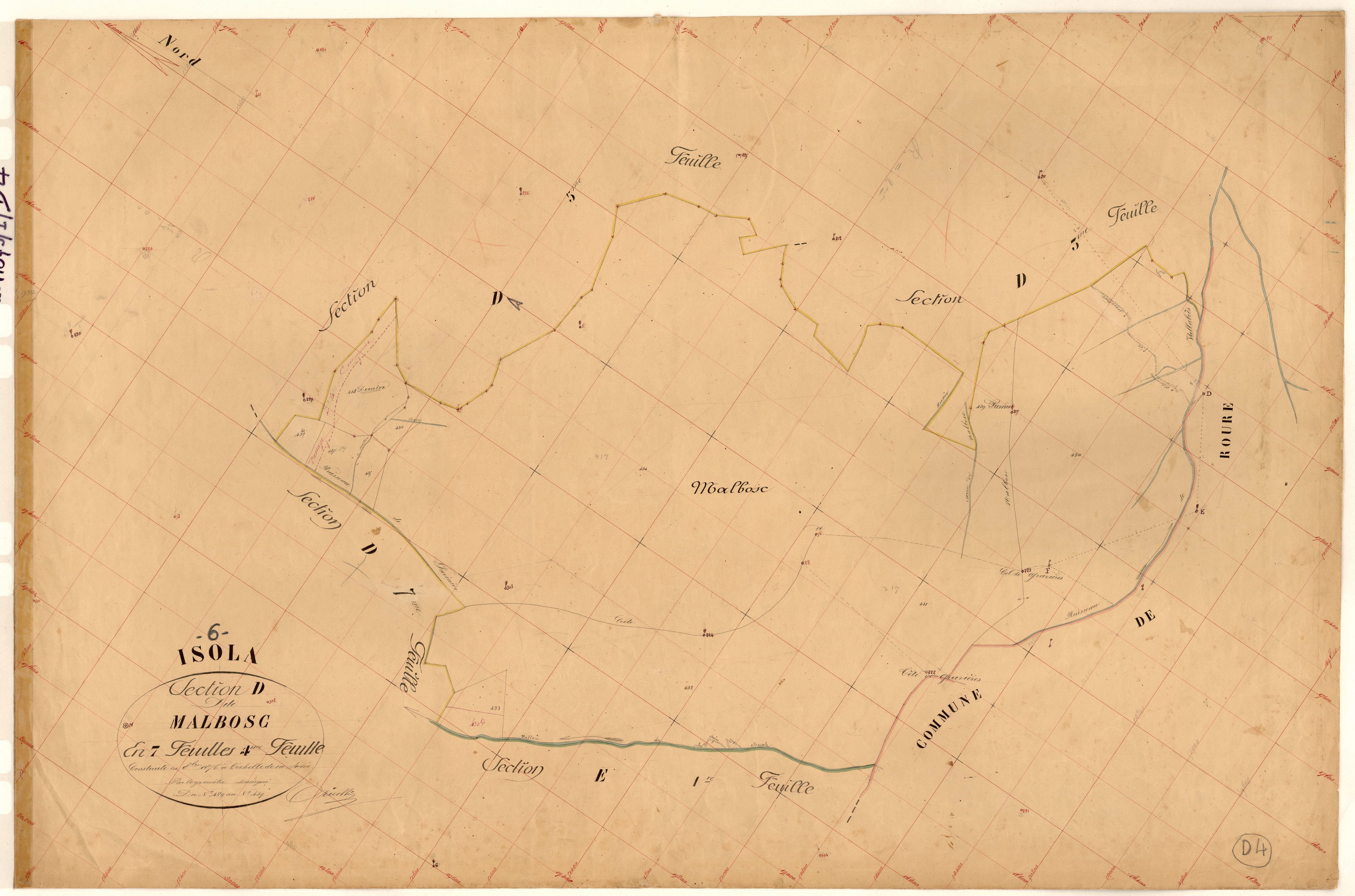 Malbosc. - Plan de section, D4