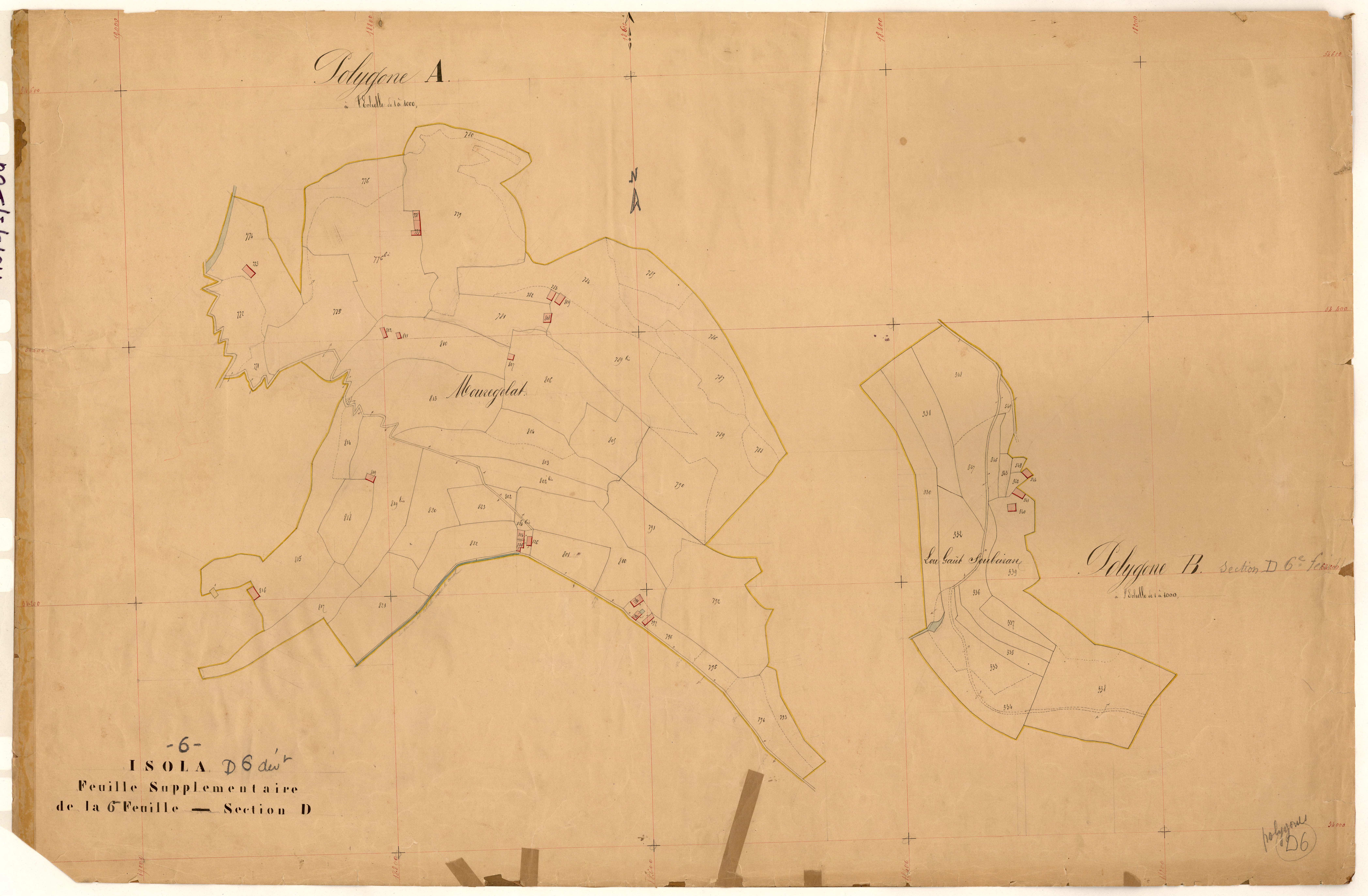 Malbosc (développement). - Plan de section, D6(d)