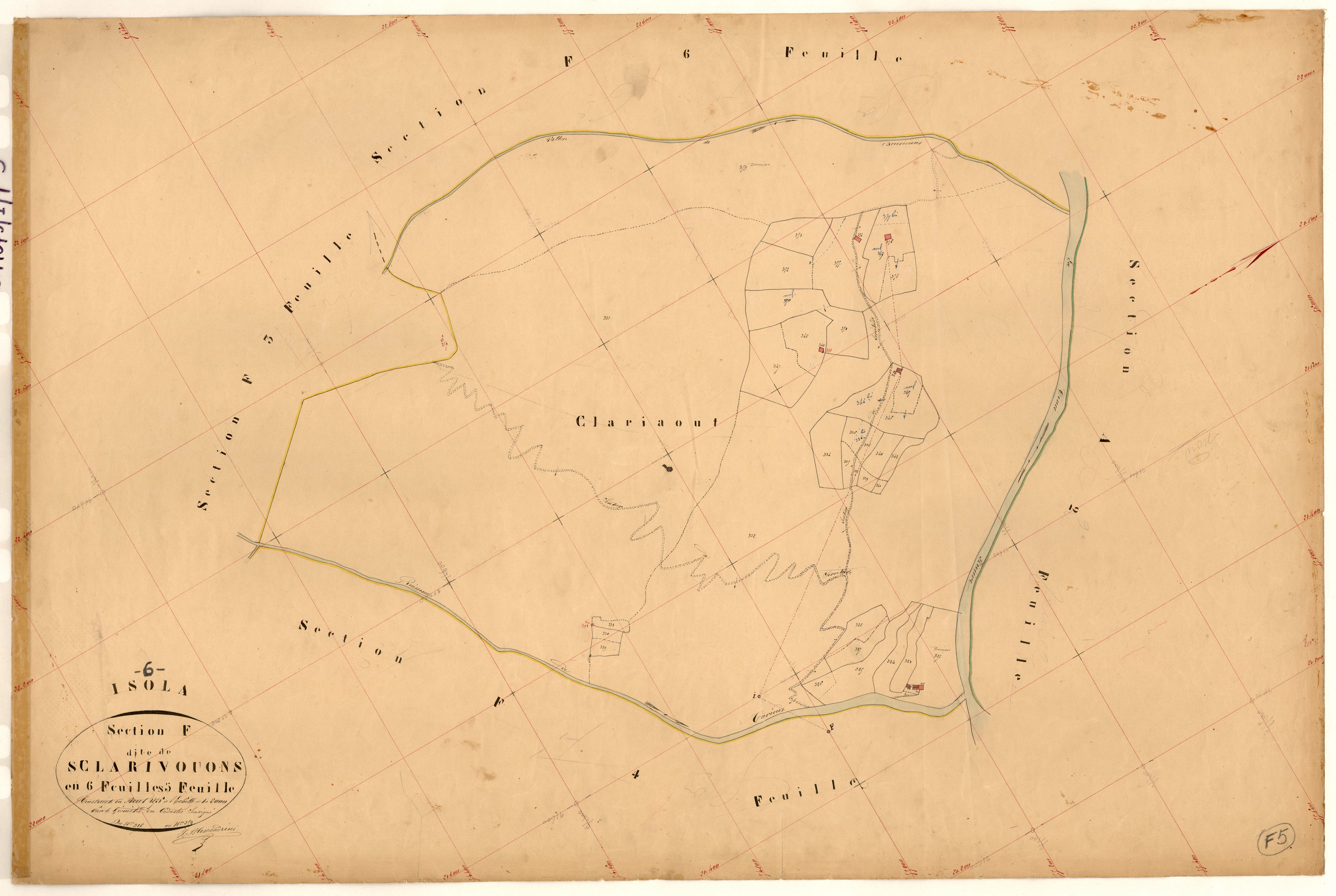Sclarivouons. - Plan de section, F5