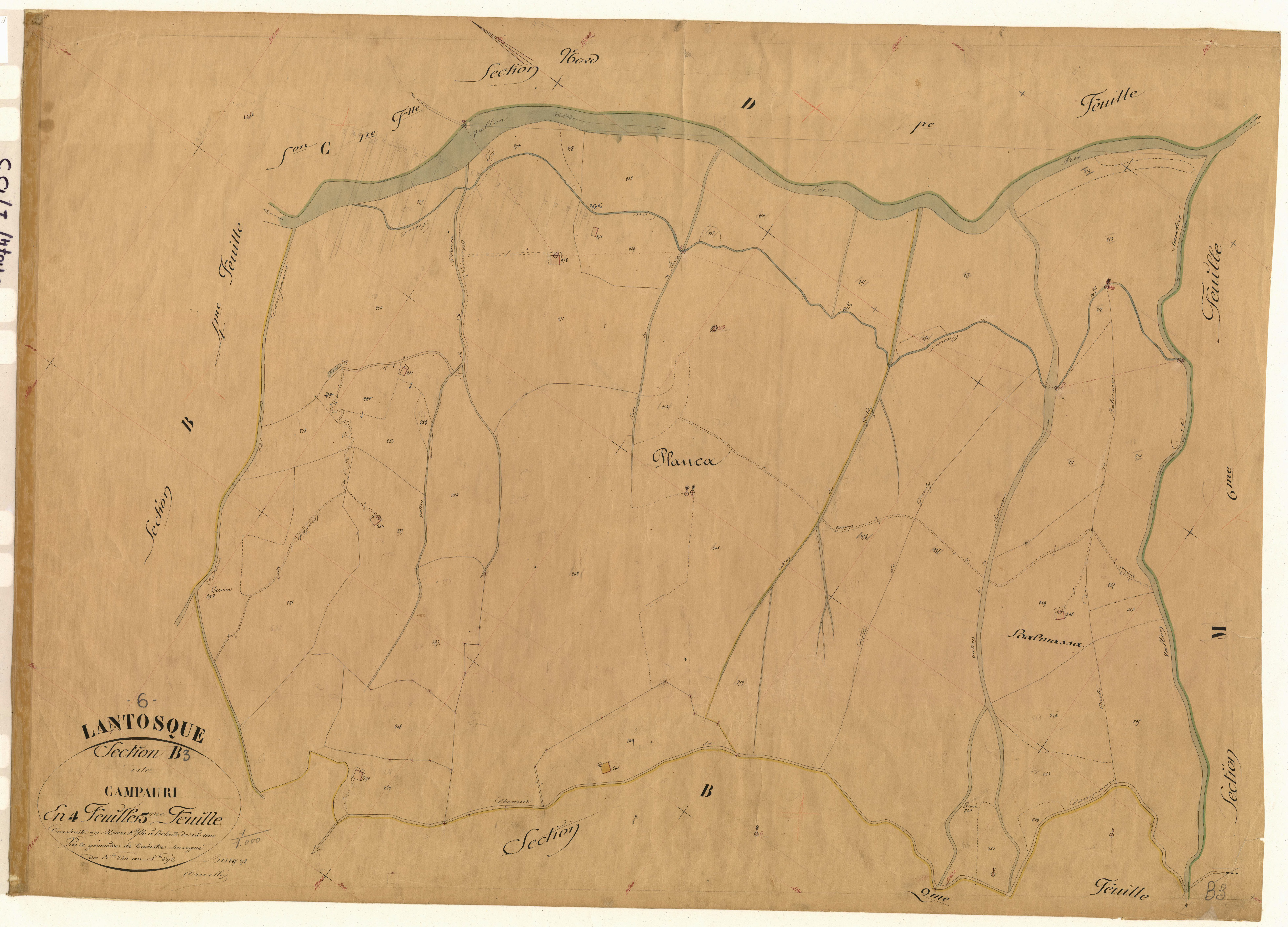 Campauri. - Plan de section, B3
