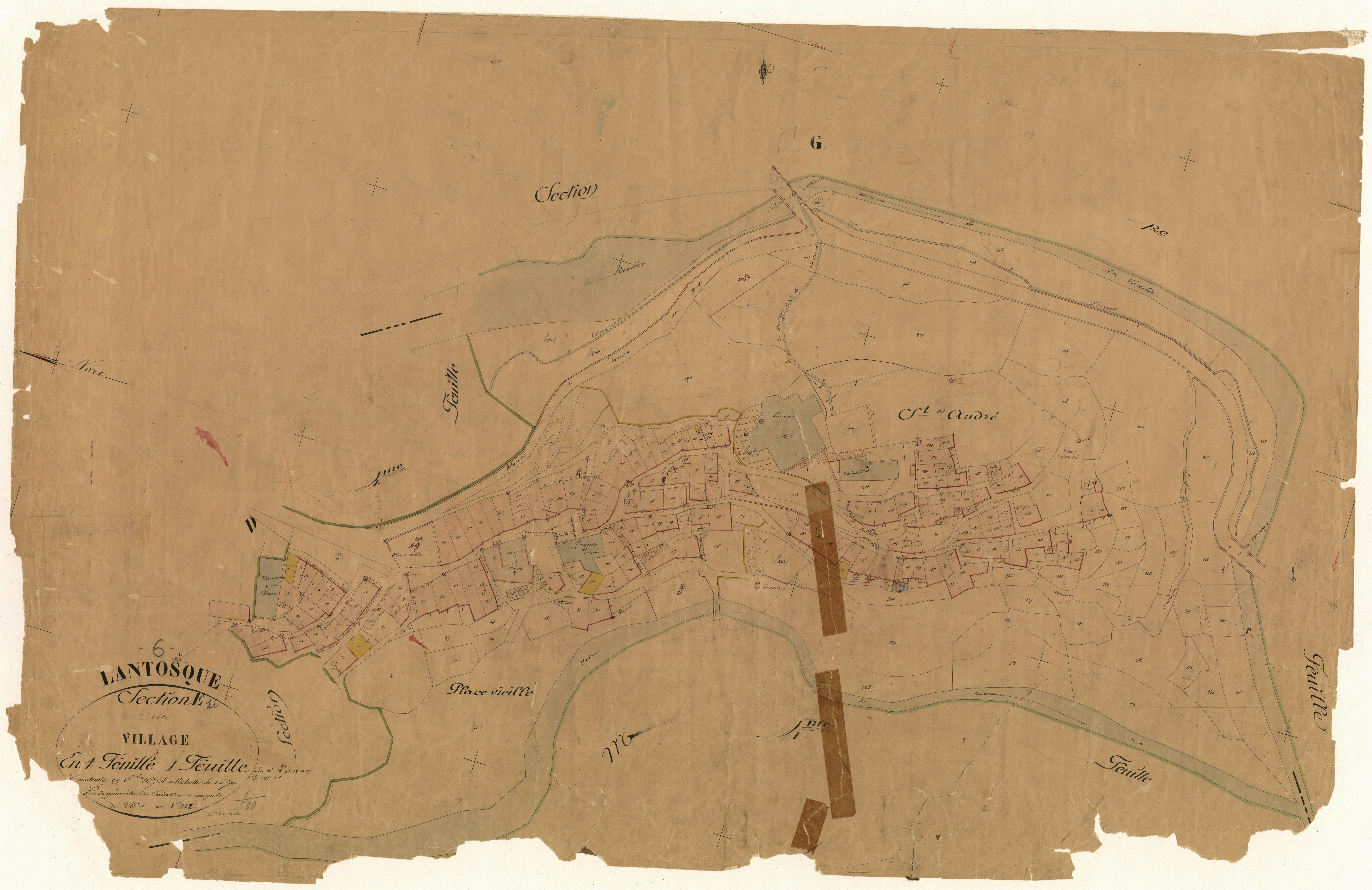 Le Village. - Plan de section, E