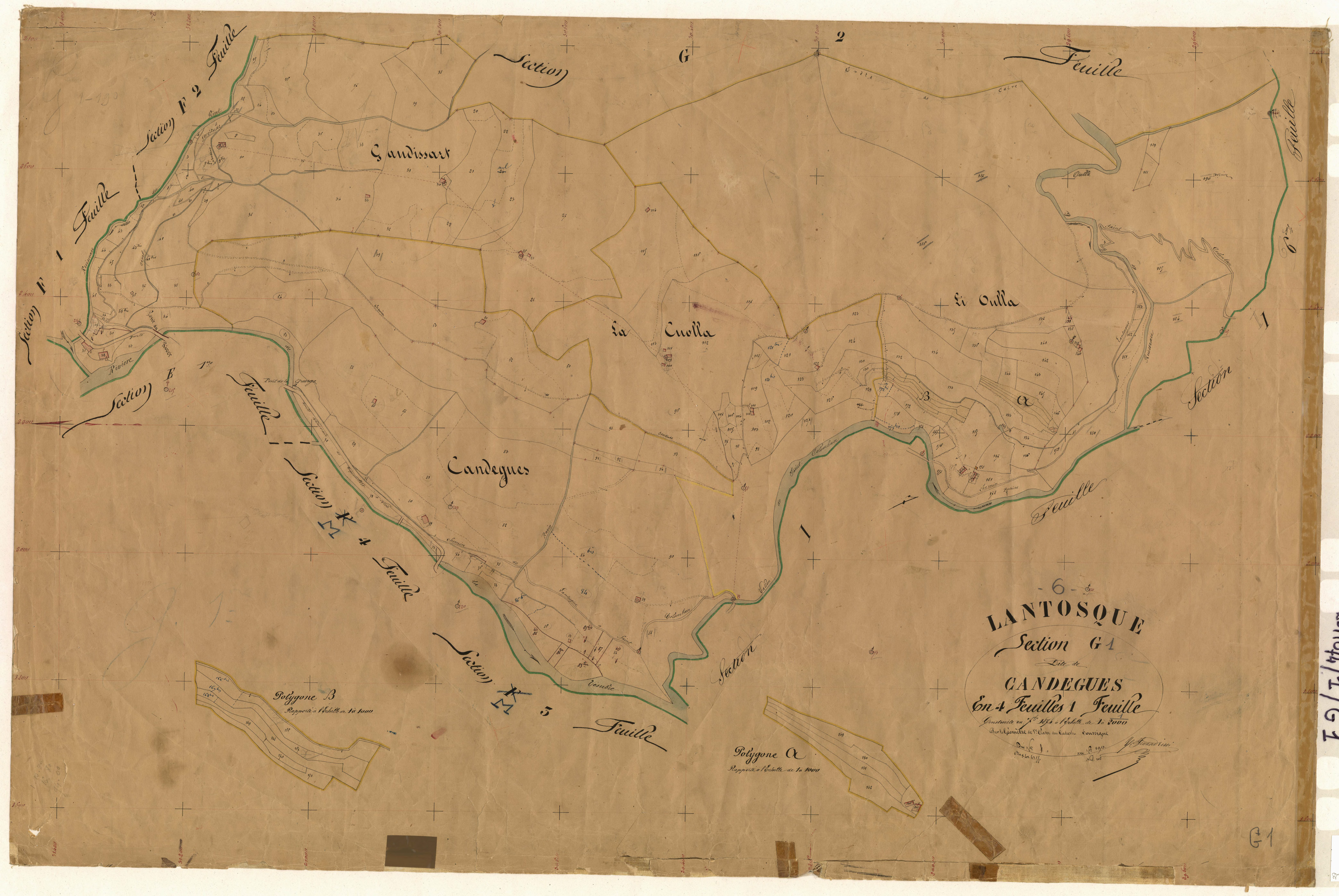 Candegues. - Plan de section, G1