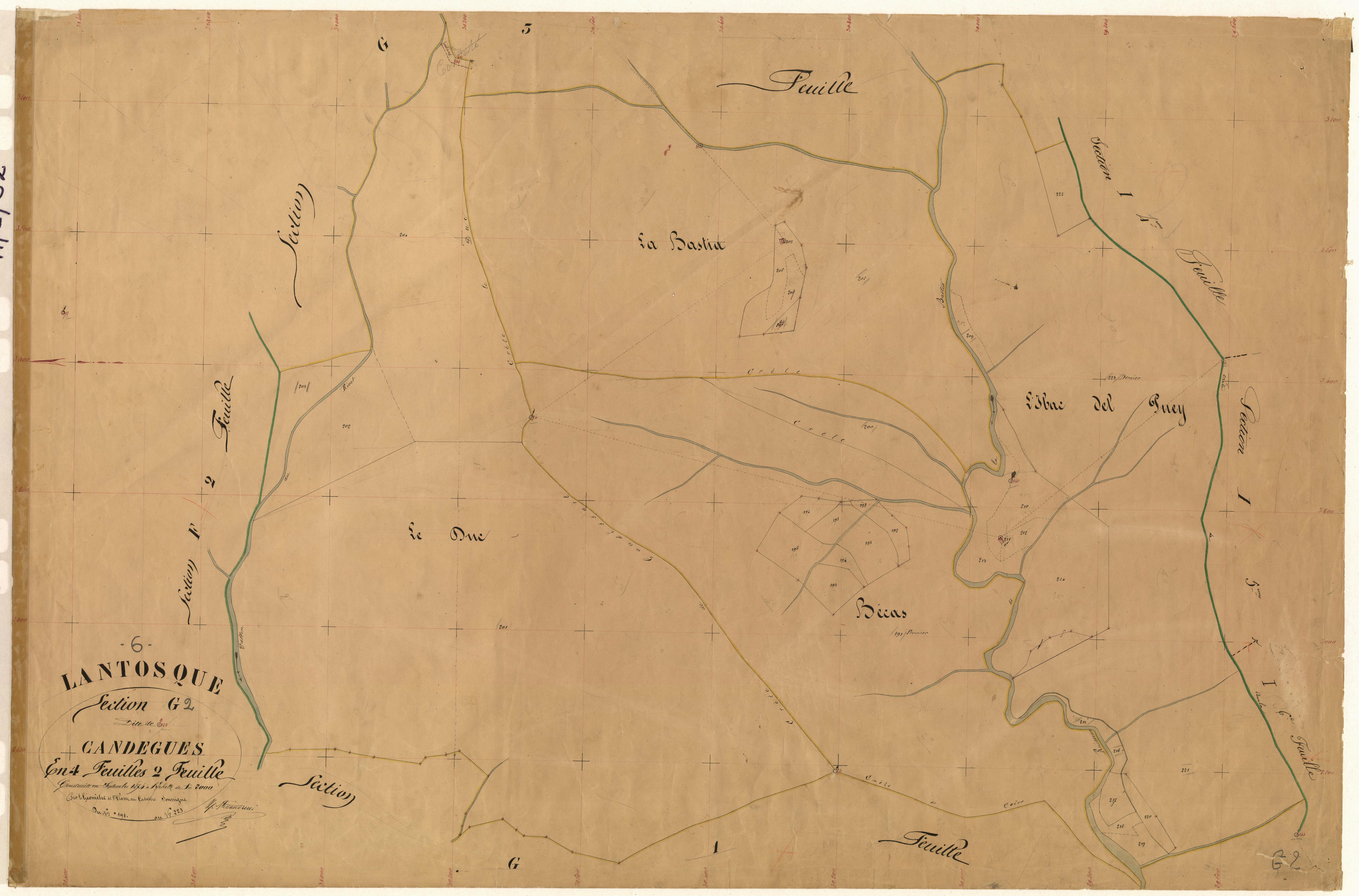 Candegues. - Plan de section, G2