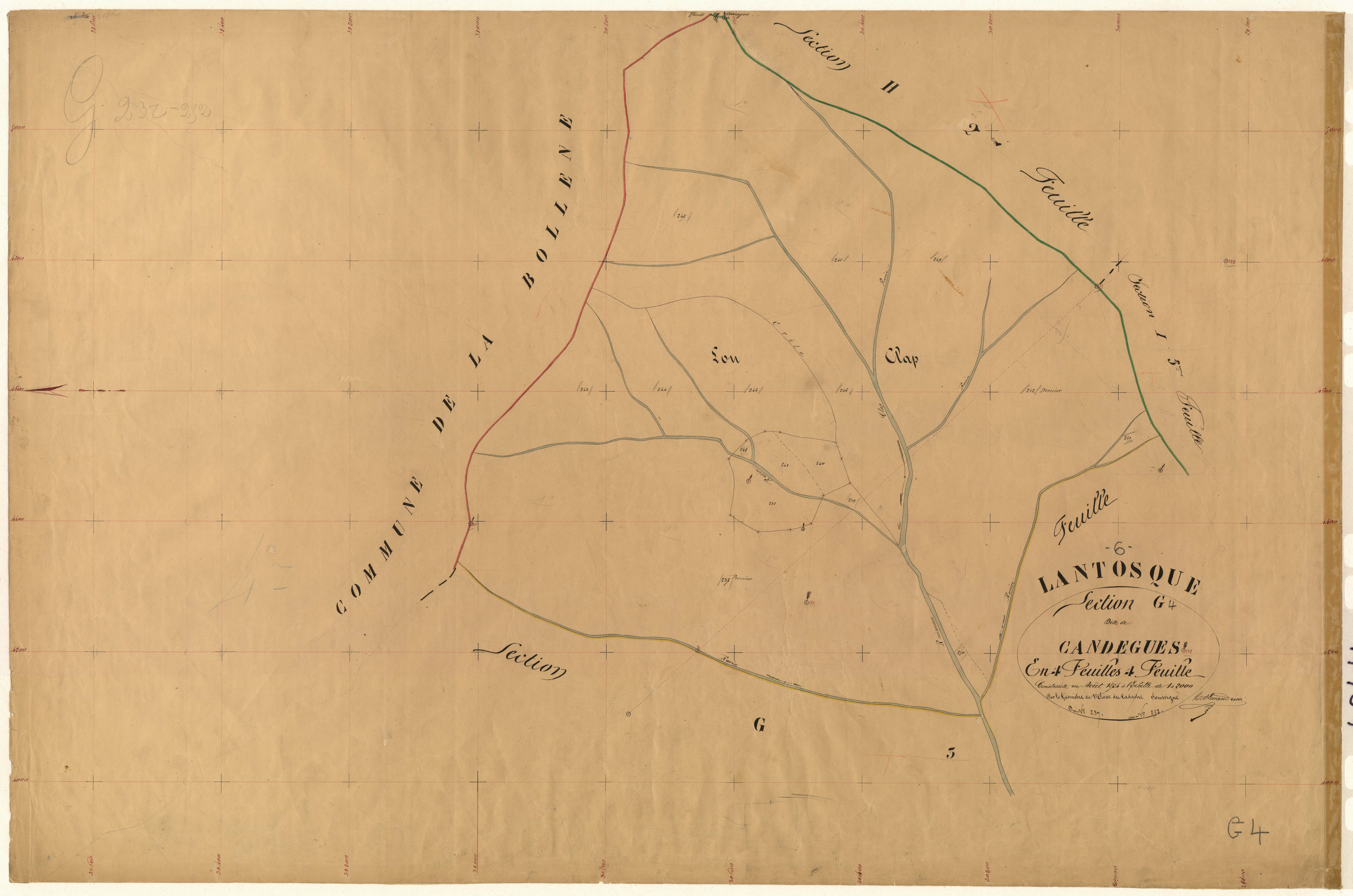 Candegues. - Plan de section, G4
