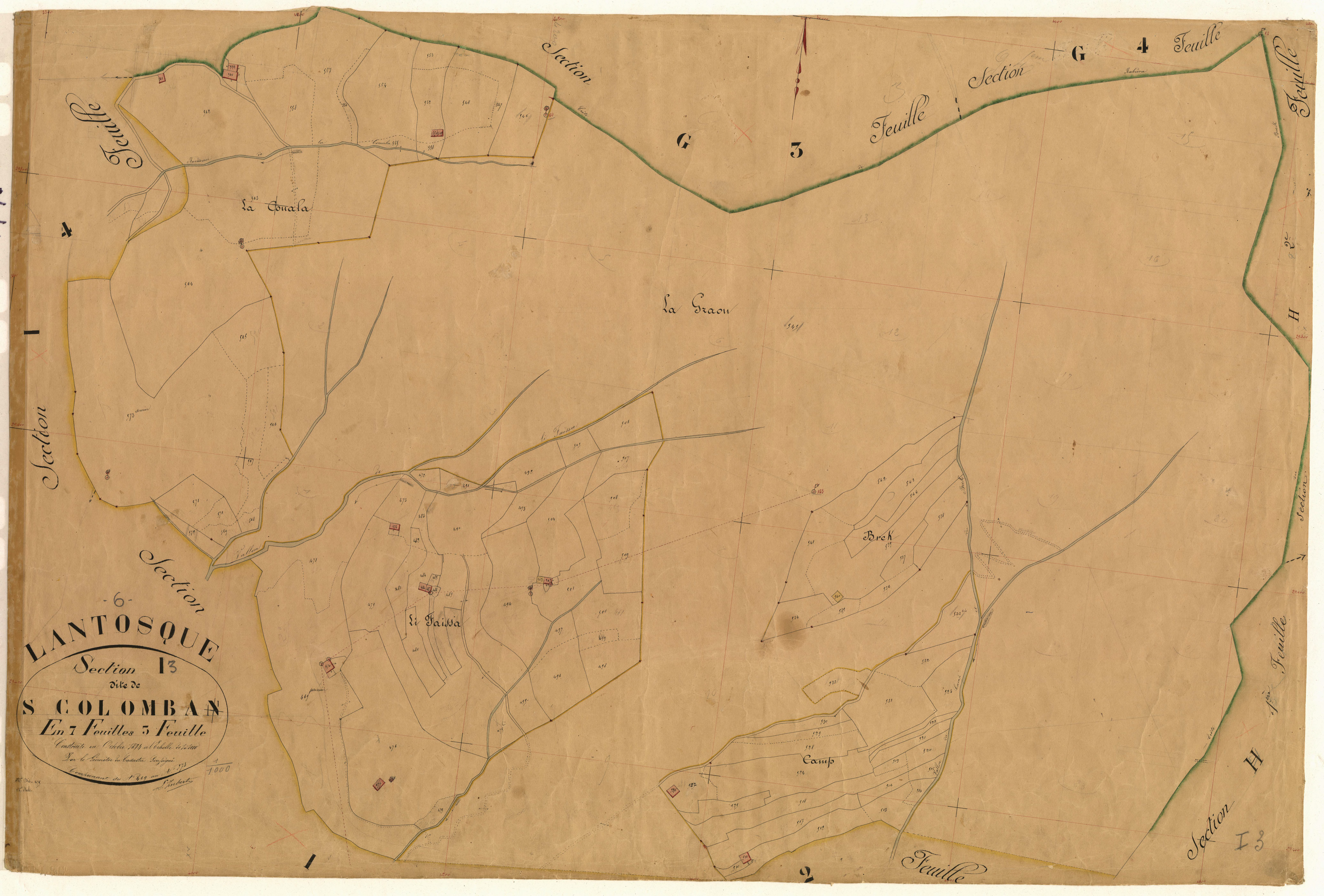 Saint Colomban. - Plan de section, I3