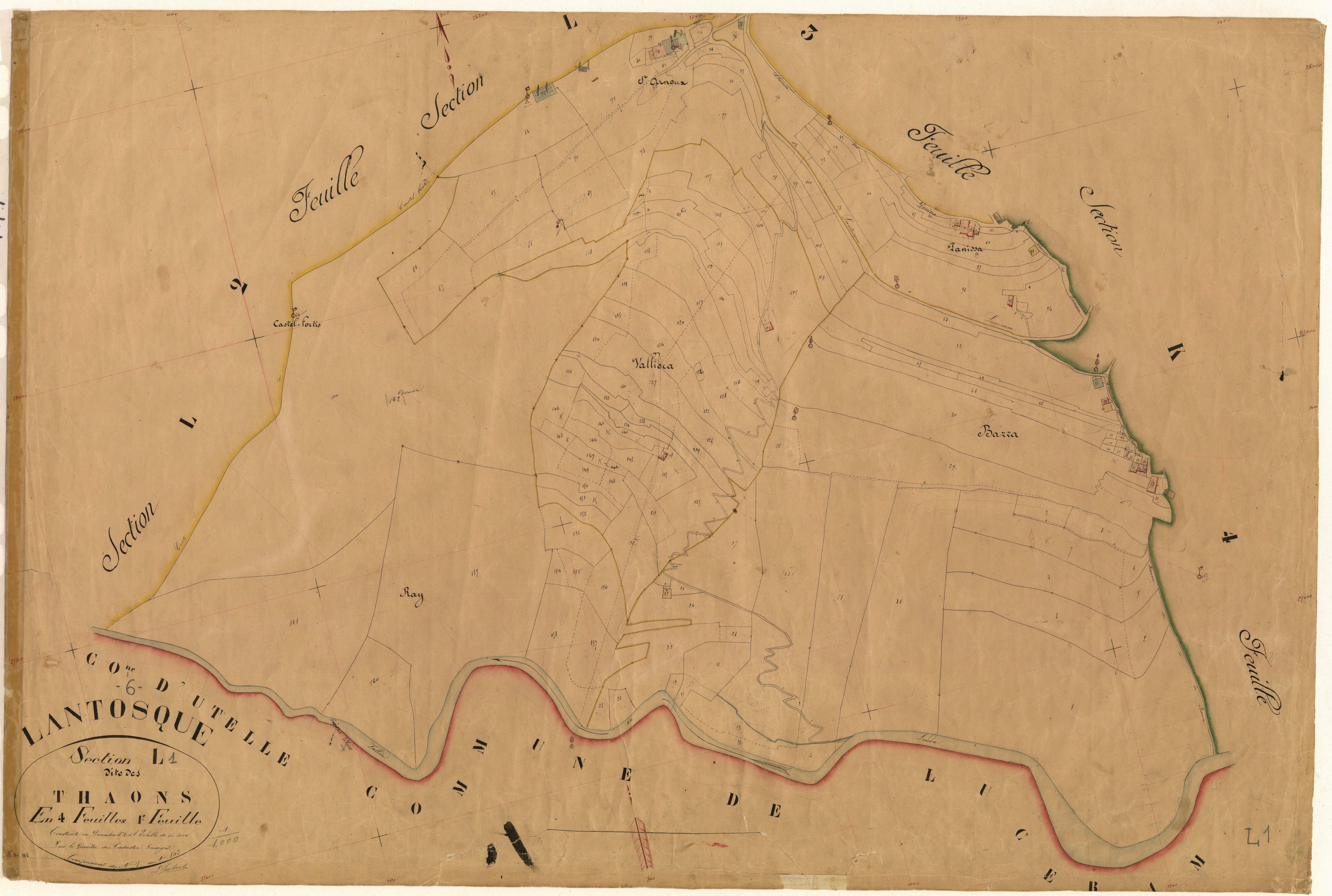 Les Thaons. - Plan de section, L1