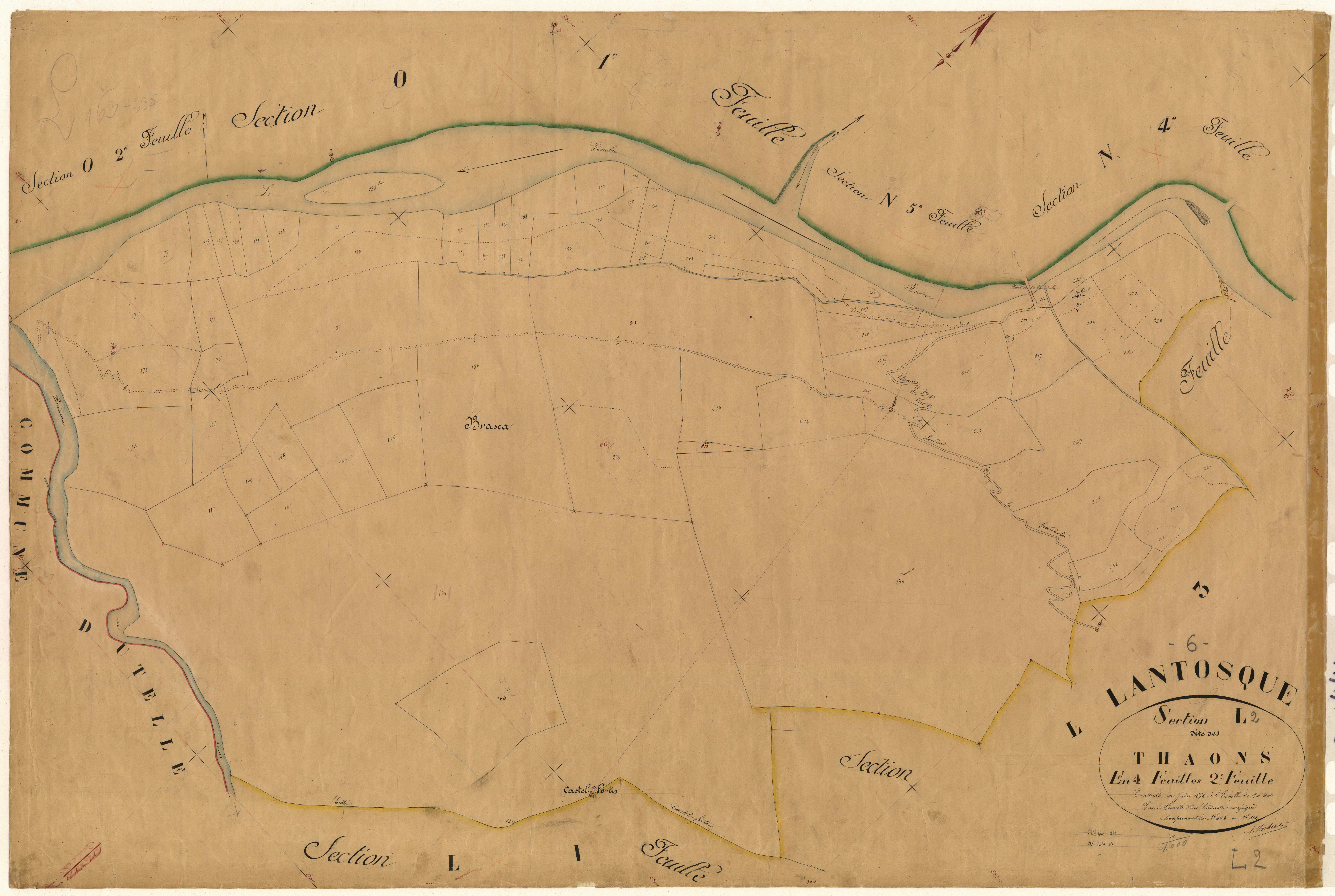 Les Thaons. - Plan de section, L2