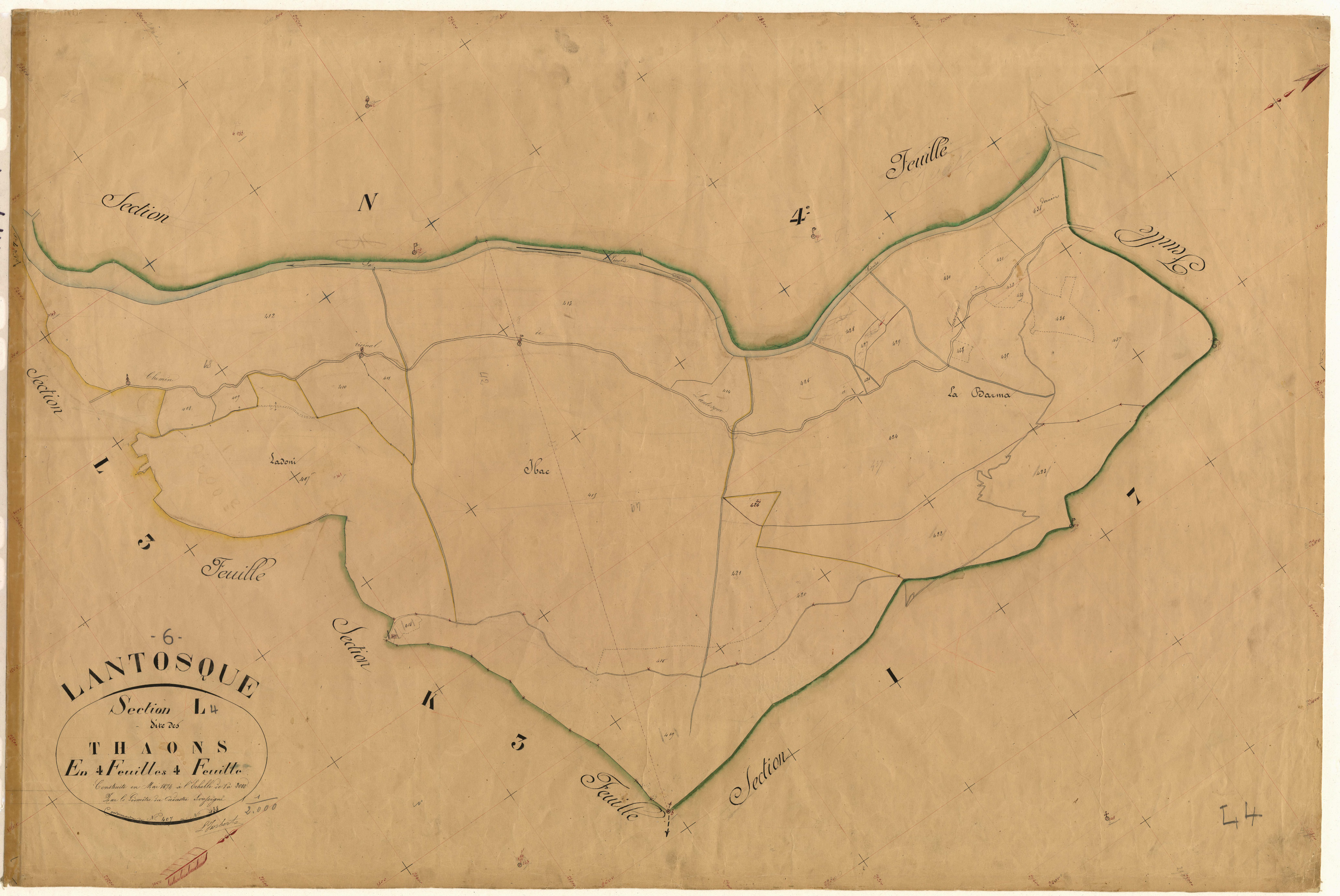 Les Thaons. - Plan de section, L4