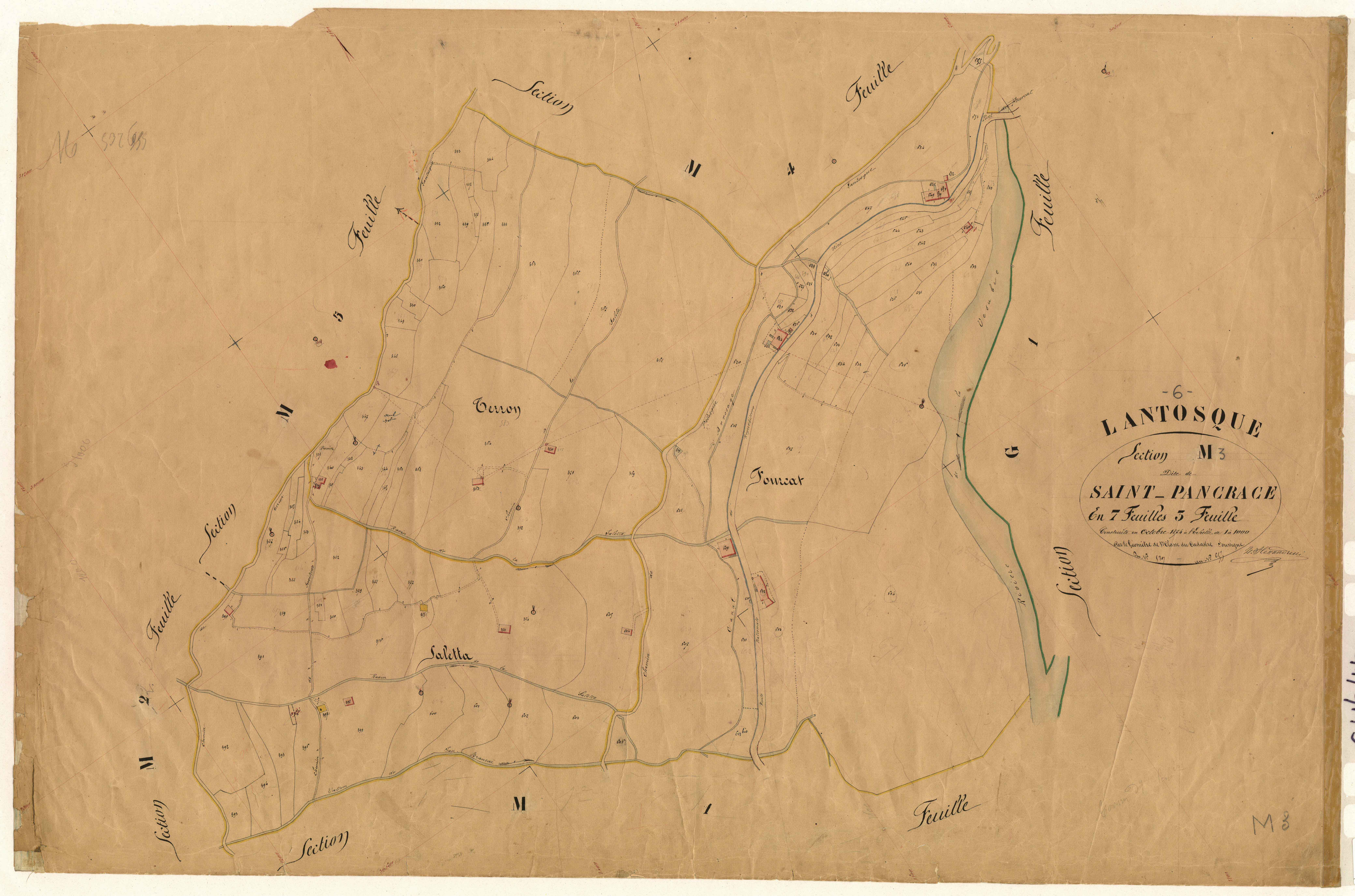 Saint Pancrace. - Plan de section, M3
