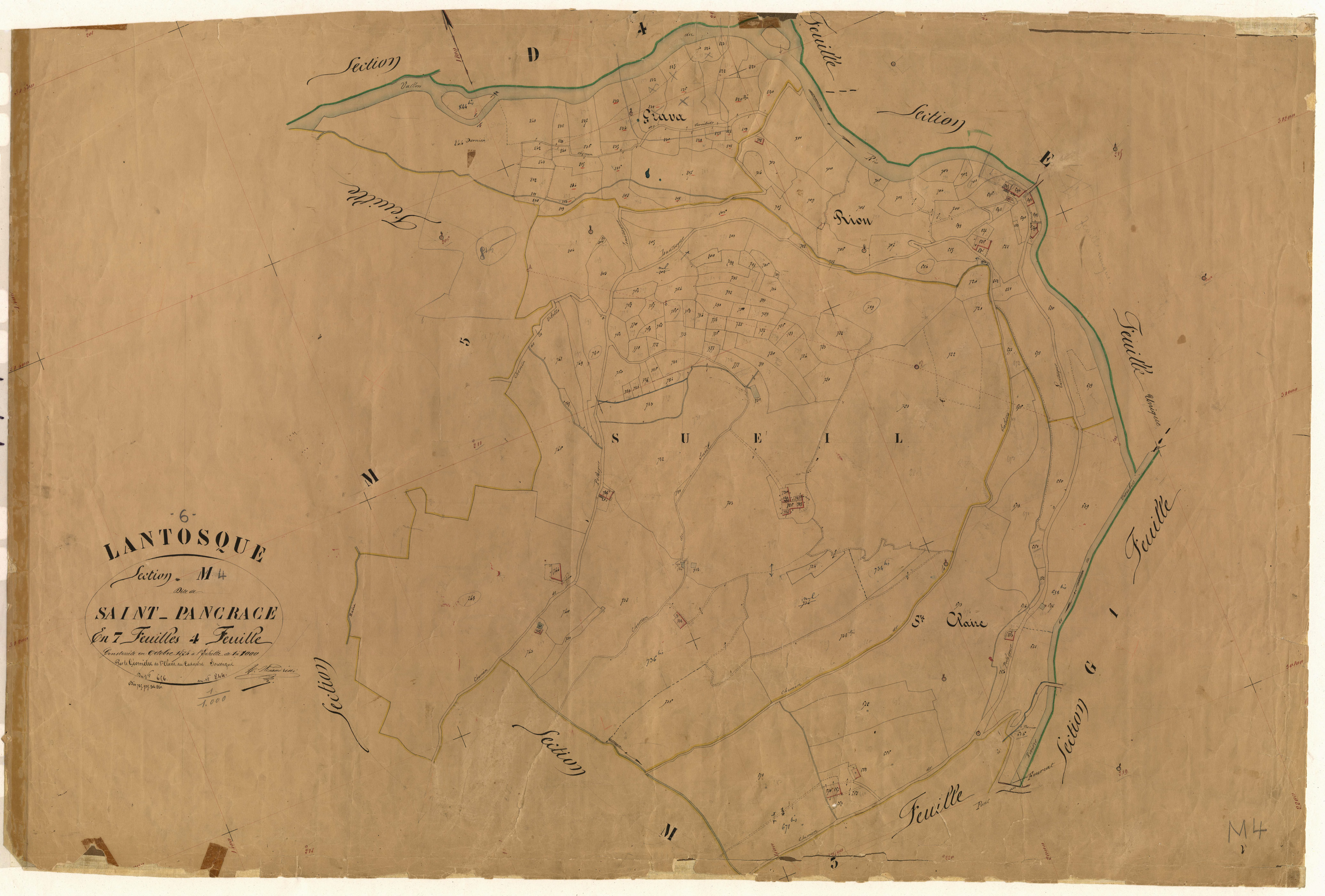 Saint Pancrace. - Plan de section, M4
