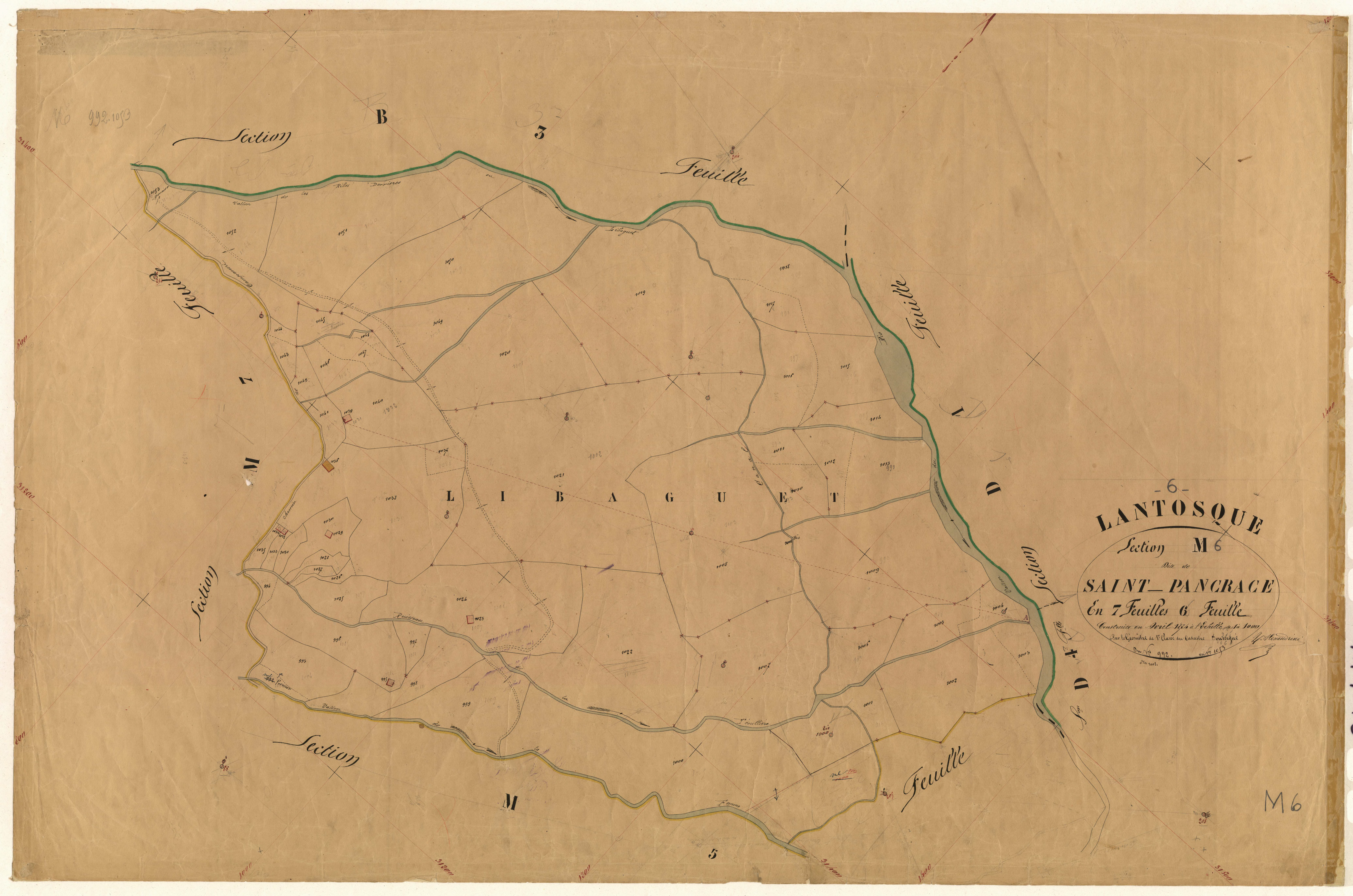 Saint Pancrace. - Plan de section, M6