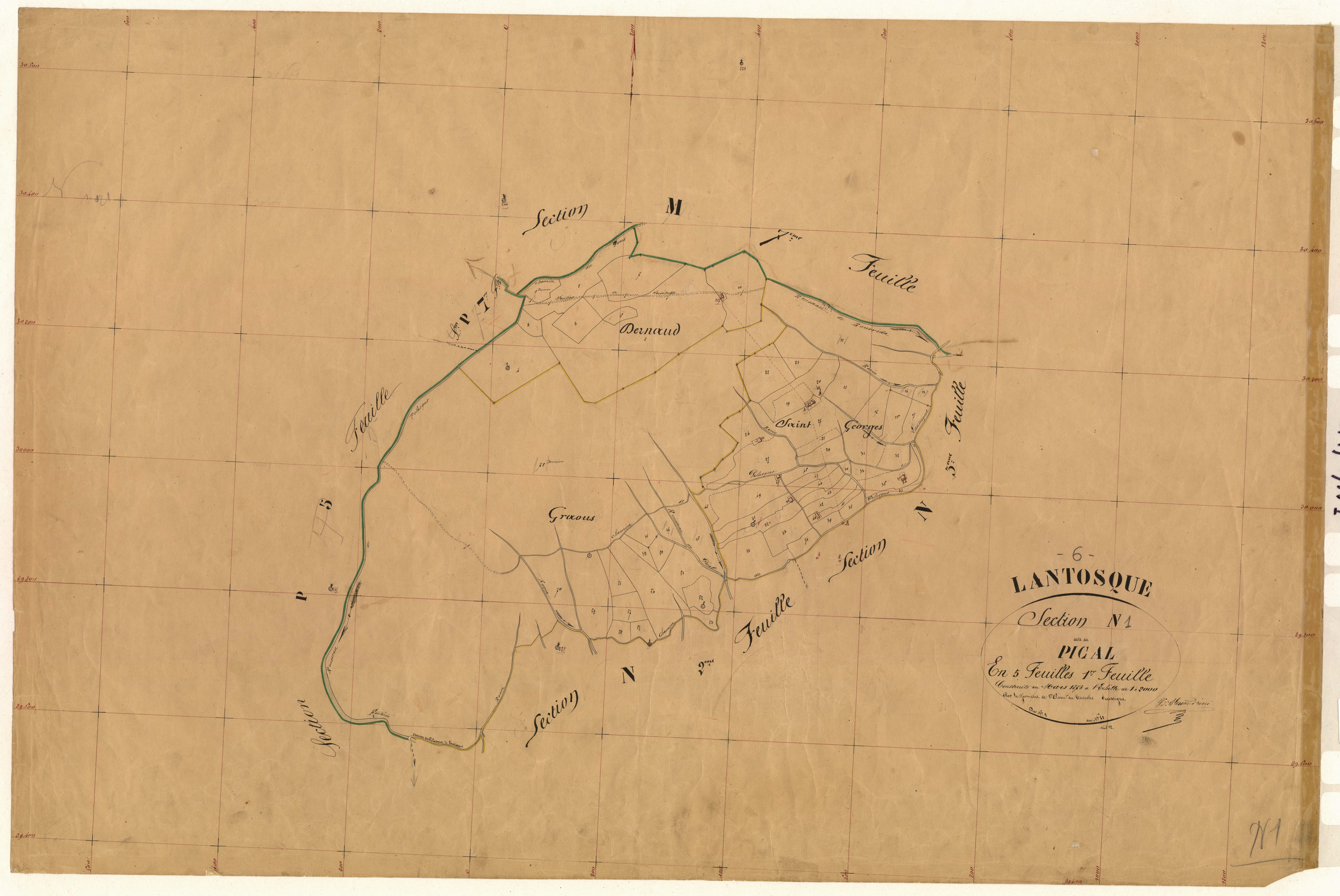 Pical. - Plan de section, N1