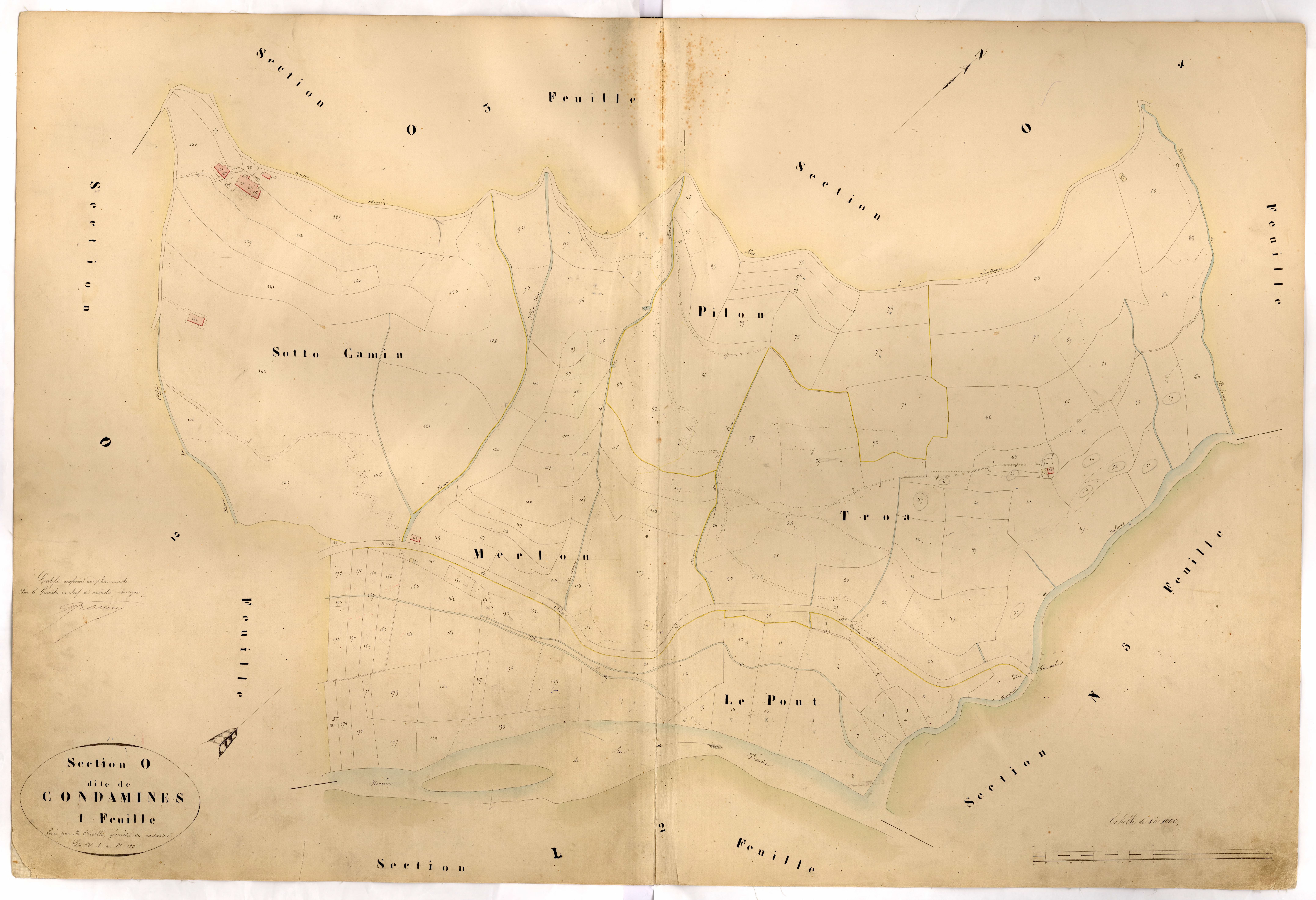 Condamines. - Plan de section, O1