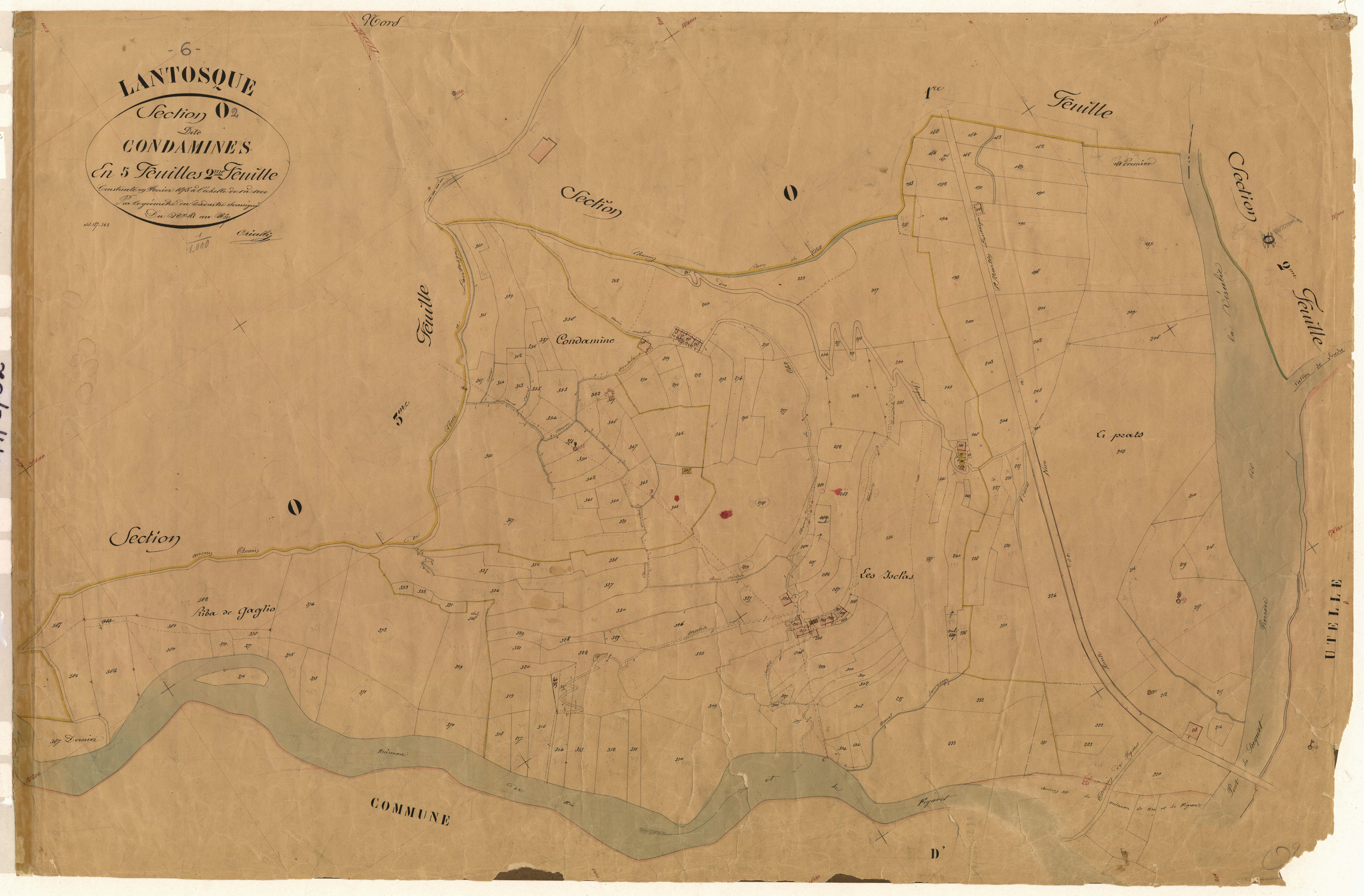 Condamines. - Plan de section, O2
