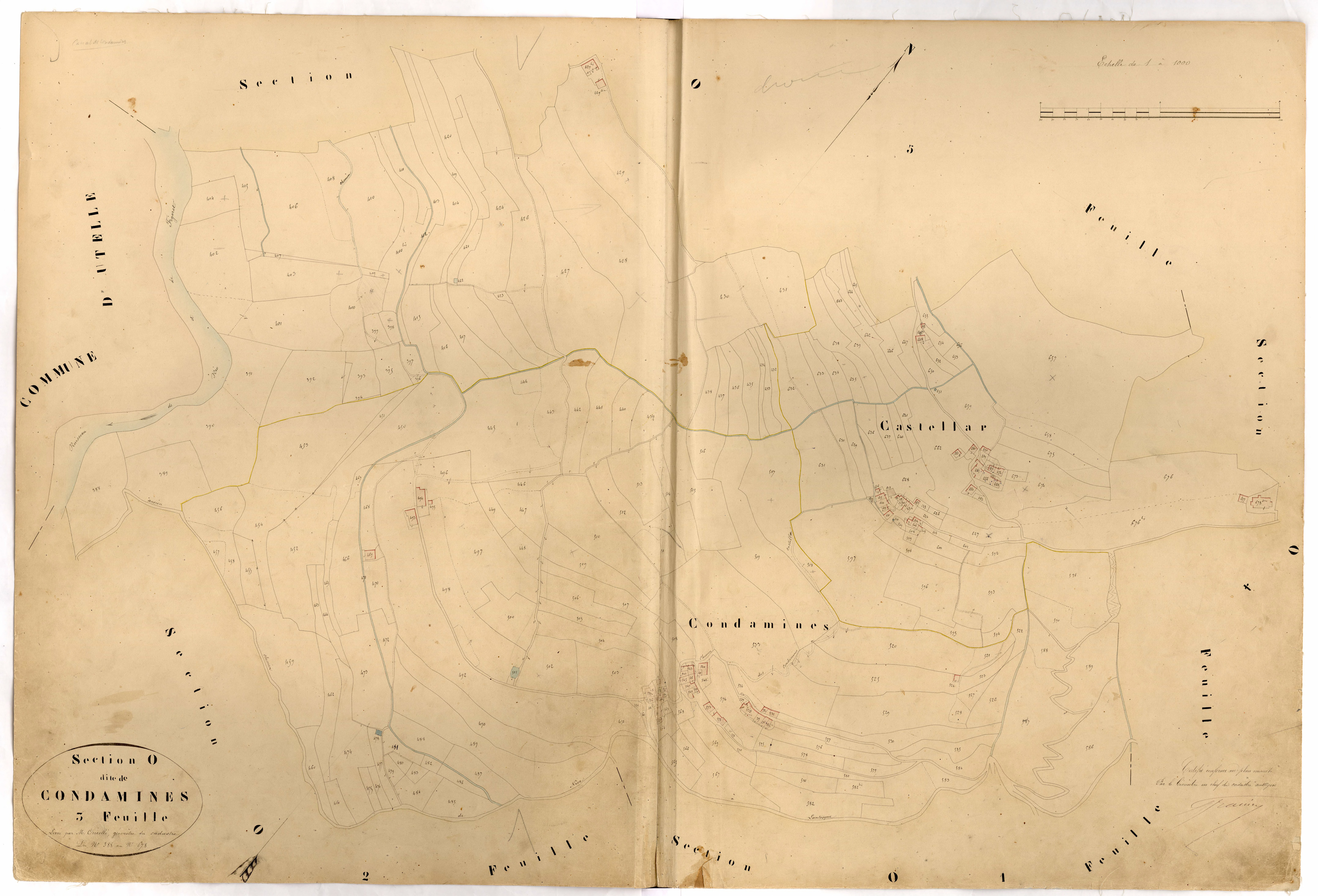 Condamines. - Plan de section, O3