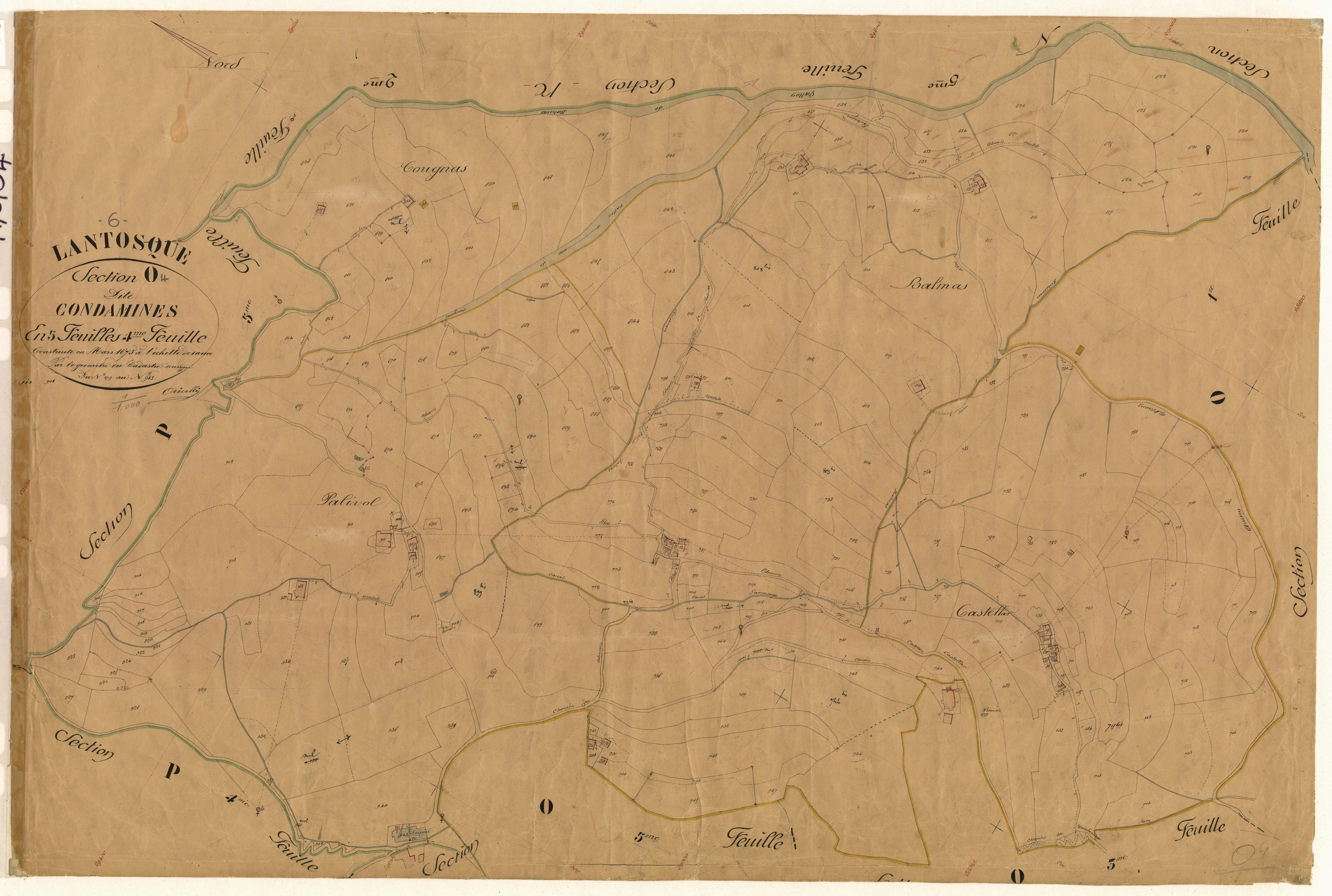 Condamines. - Plan de section, O4