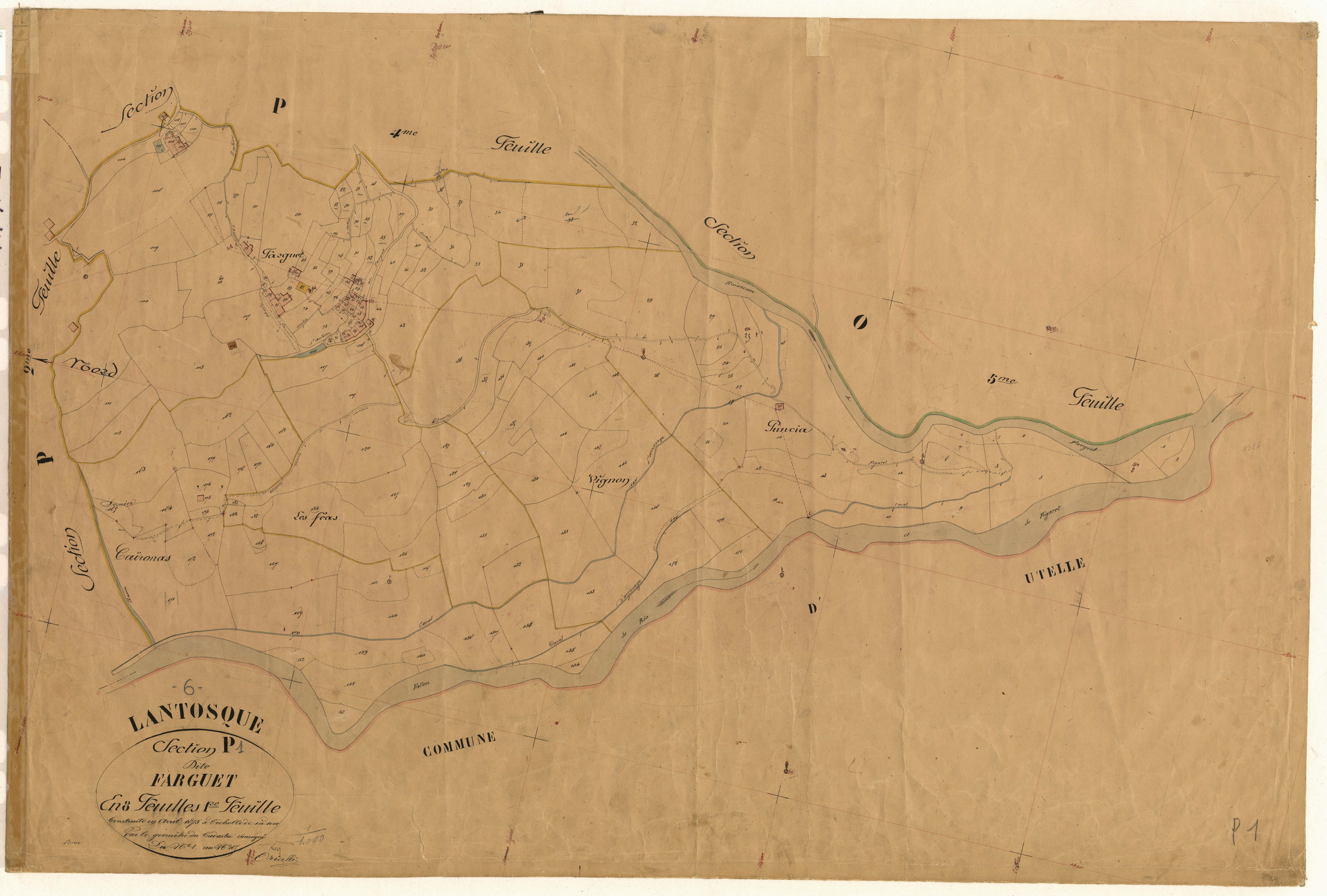 Farguet. - Plan de section, P1