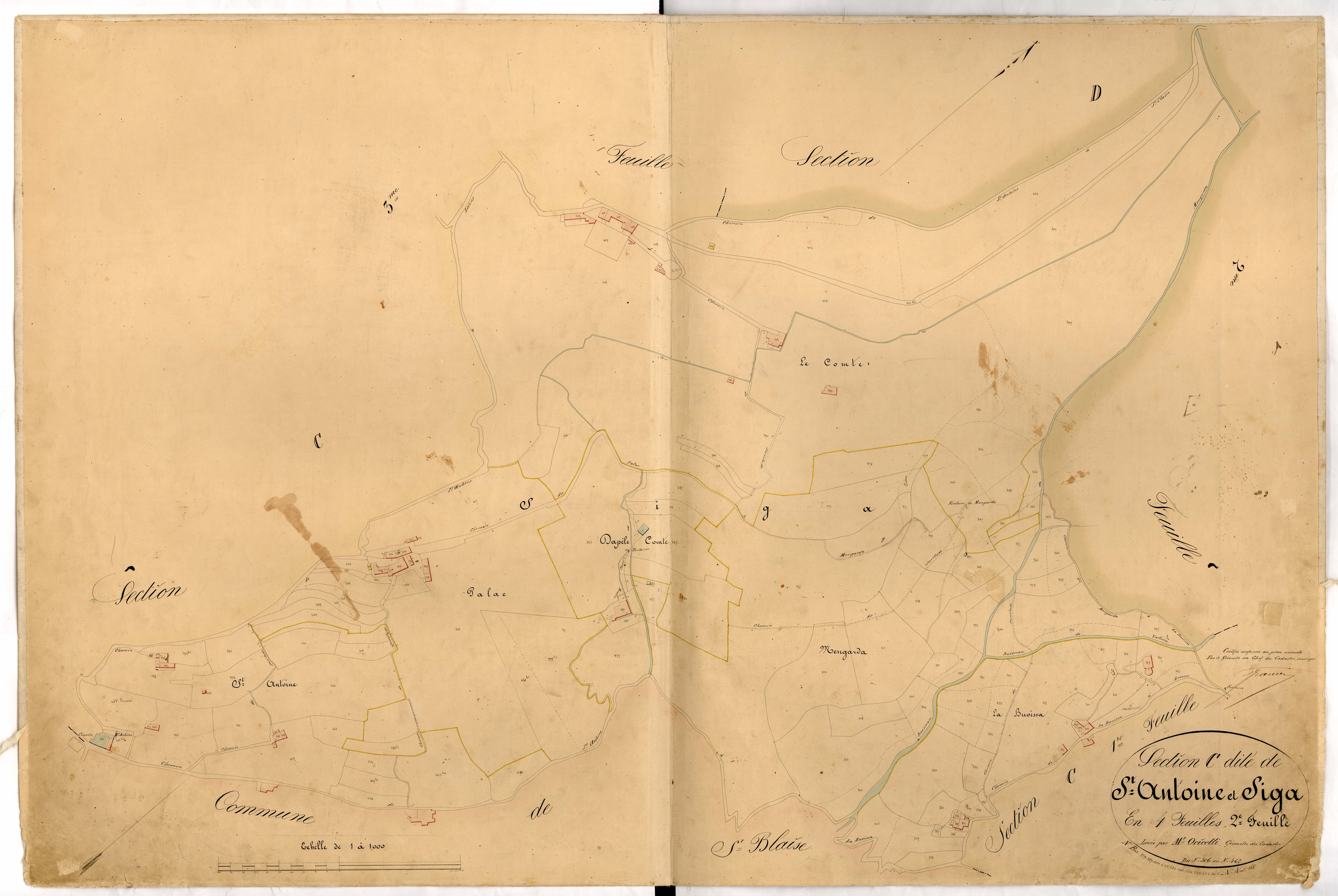 Saint Antoine et Siga. - Plan de section, C2