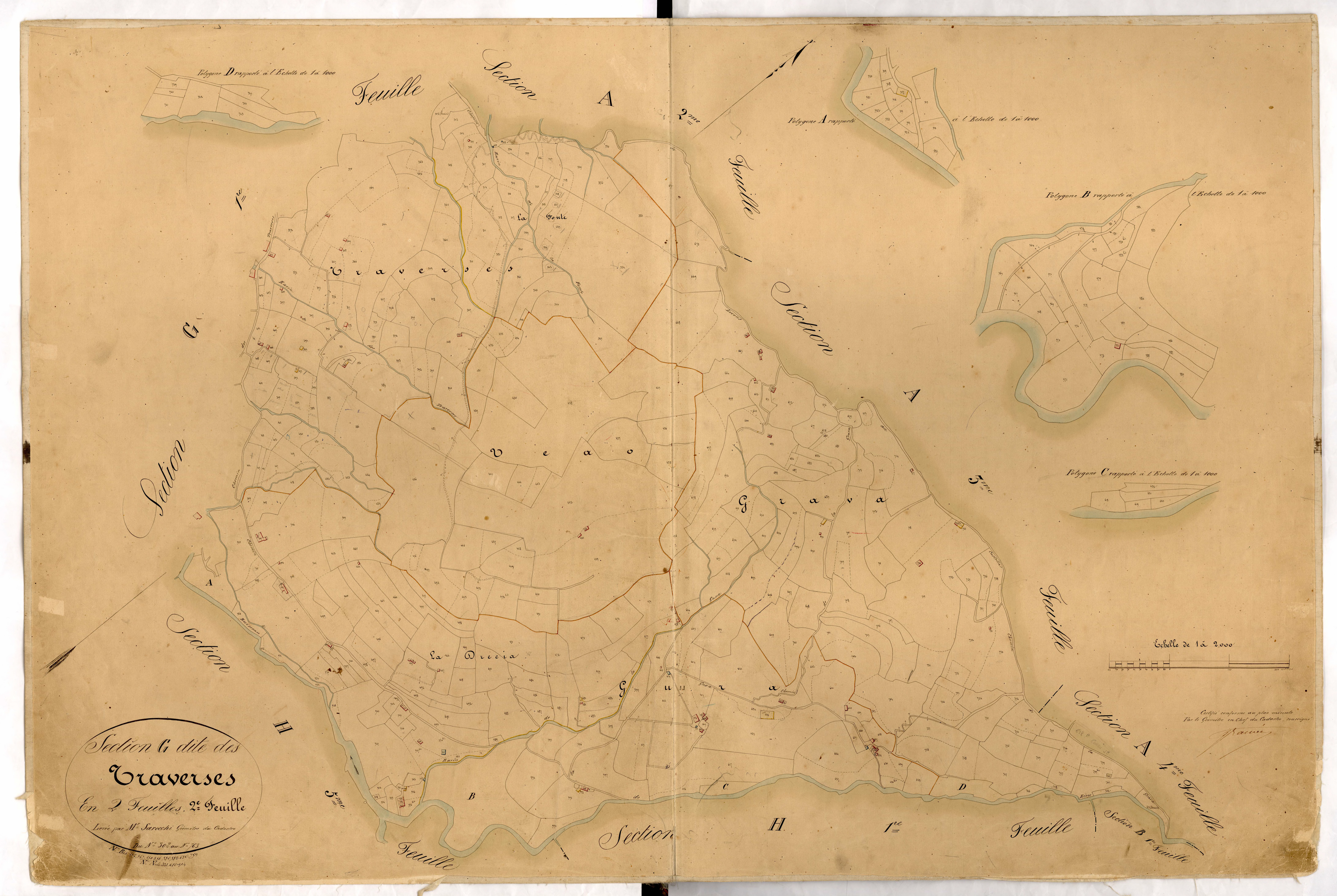 Les Traverses. - Plan de section, G2