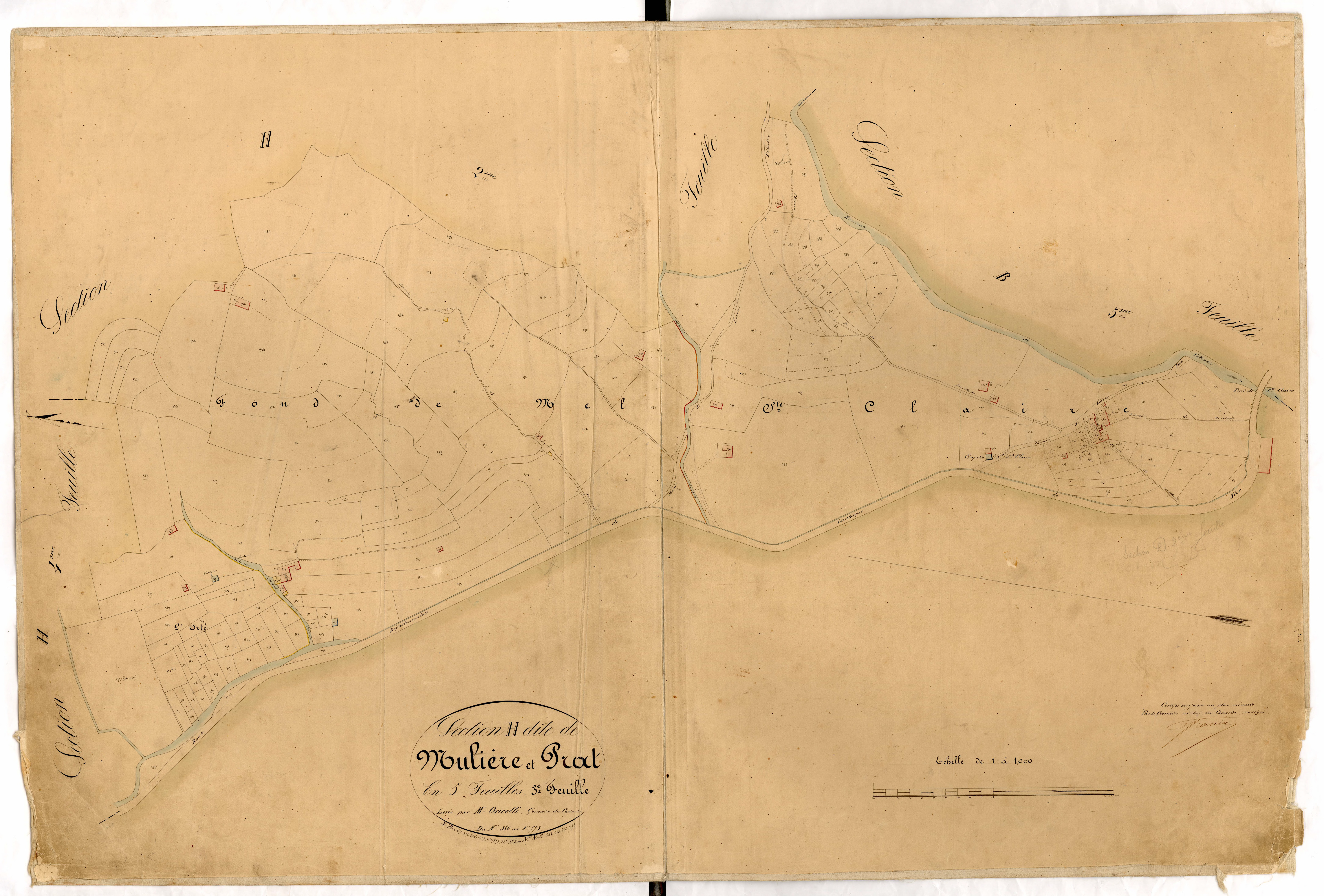 Muliere et Prat. - Plan de section, H3